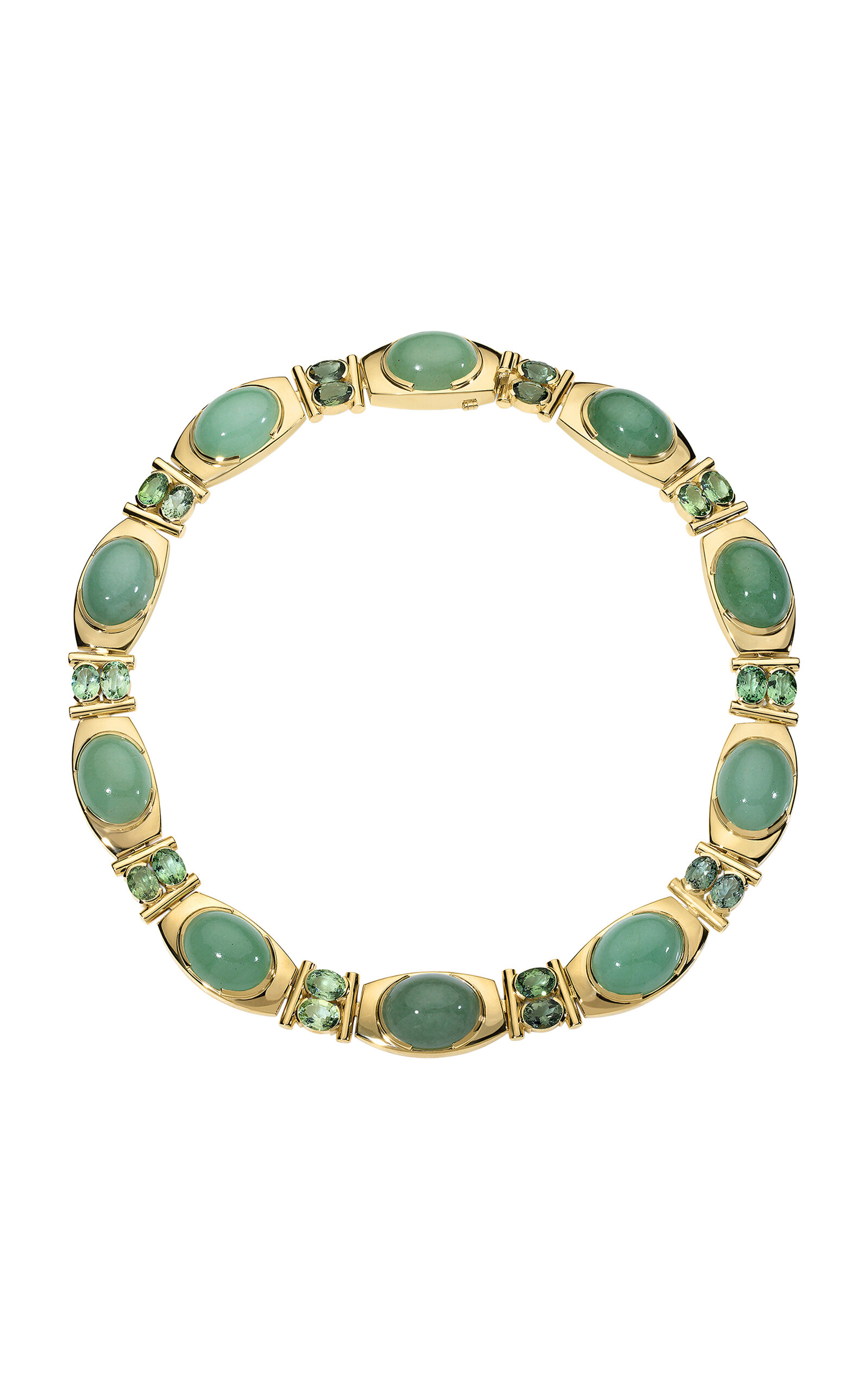Jade Ruzzo 18k Yellow Gold Matilda Necklace - Jade & Green Tourmaline - Green - OS - Only At Moda Operandi