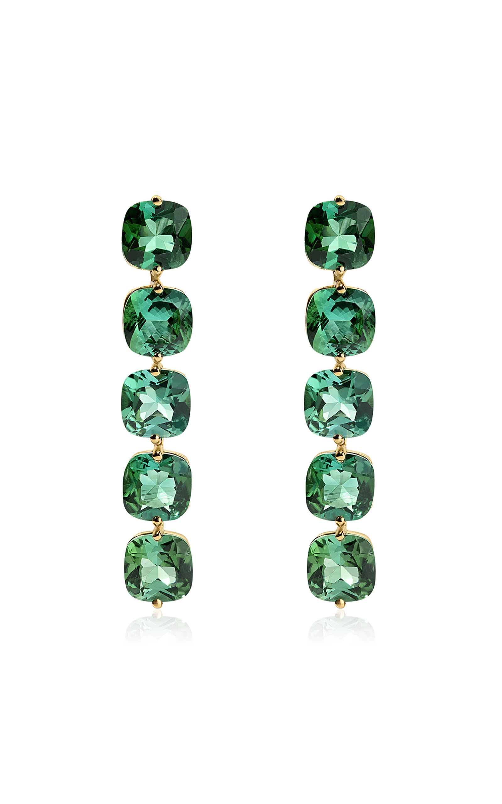 Jade Ruzzo 18k Yellow Gold Gala Earrings - Green Tourmaline - Green - OS - Only At Moda Operandi