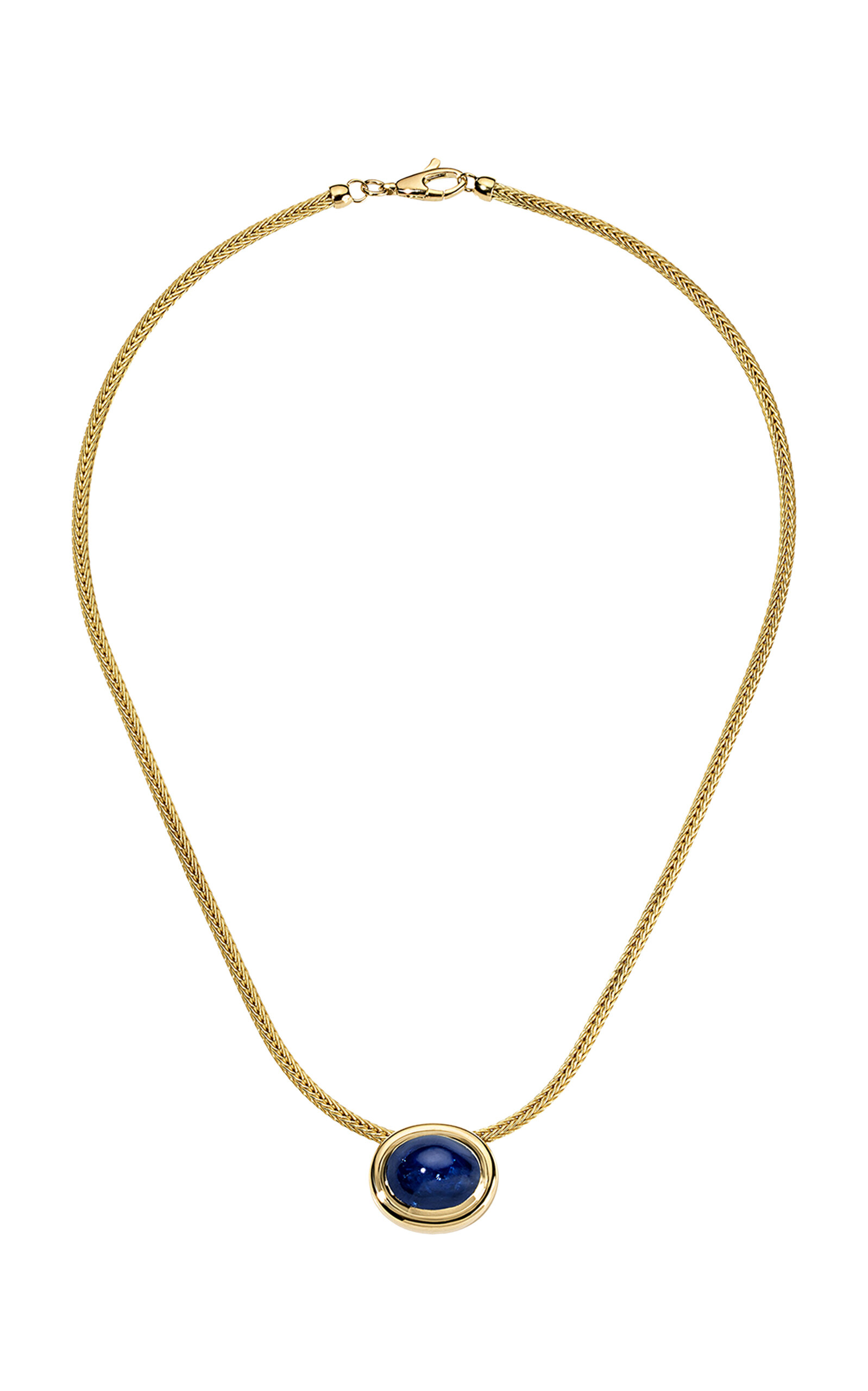 Jade Ruzzo 18k Yellow Gold Josephine Necklace - Oval Cabochon Blue Sapphire - Blue - OS - Only At Moda Operandi
