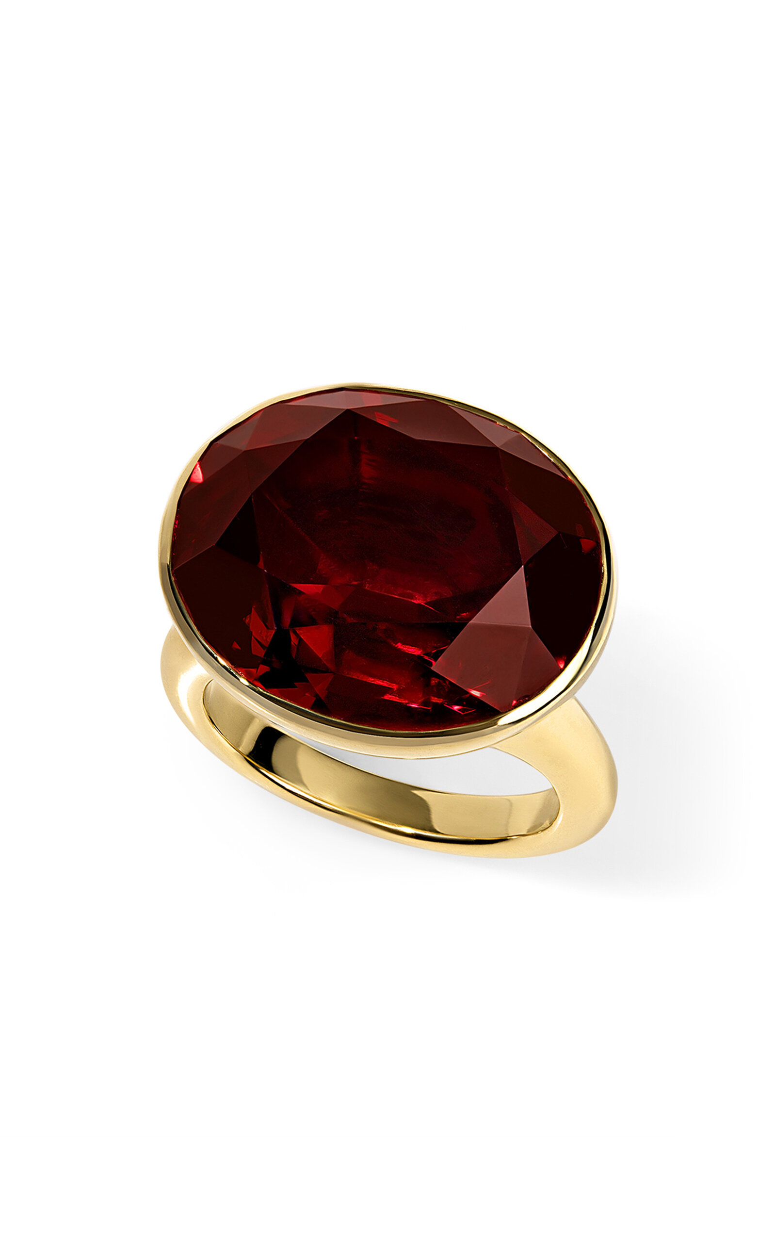 Jade Ruzzo 18k Yellow Gold OOAK Una Ring - Malaya Garnet - Red - Only At Moda Operandi