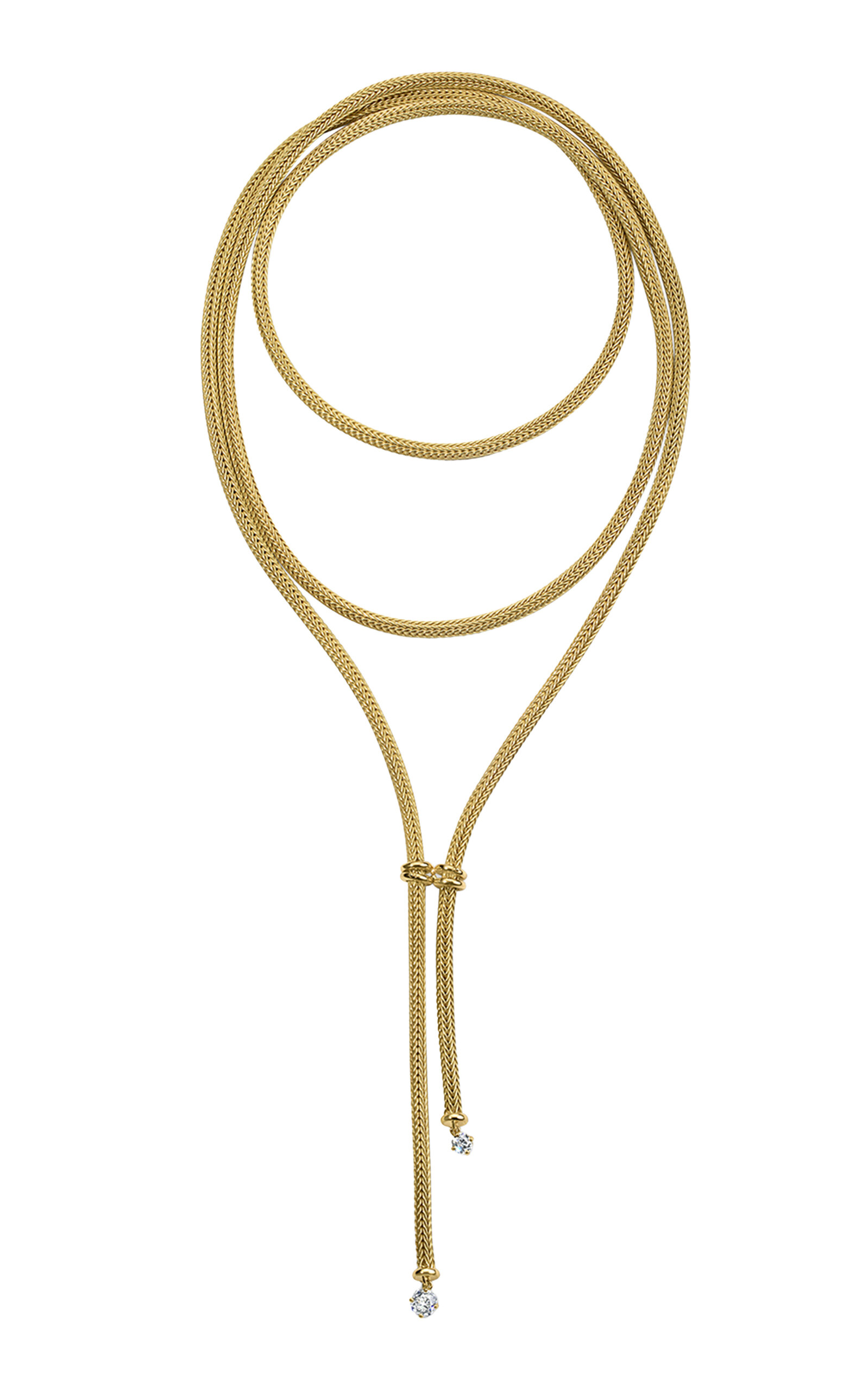 Jade Ruzzo 18k Yellow Gold Gloria Scarf - Diamond 54''- Gold - OS - Only At Moda Operandi