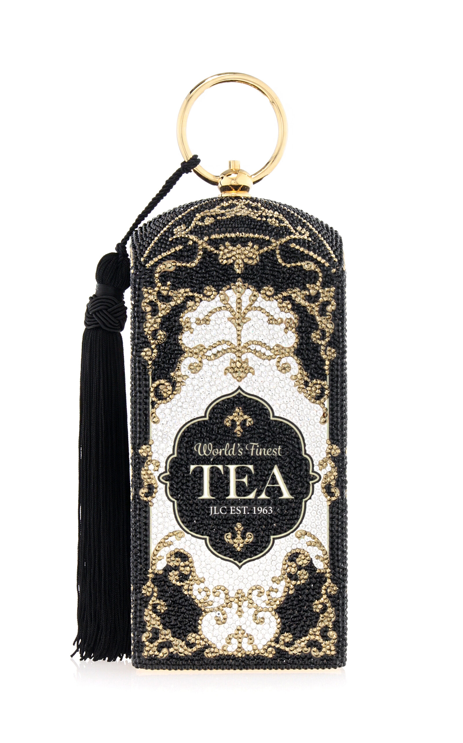 Judith Leiber Couture Tea Crystal Clutch - Black - OS