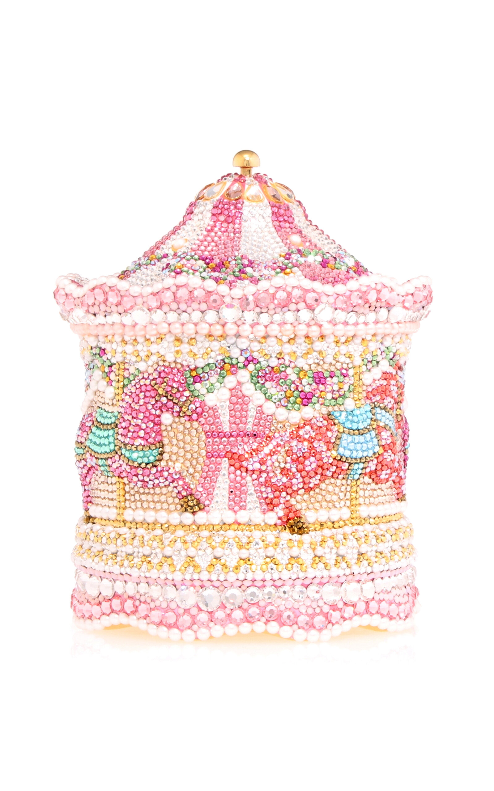 Judith Leiber Couture Carousel Crystal Clutch - Pink - OS