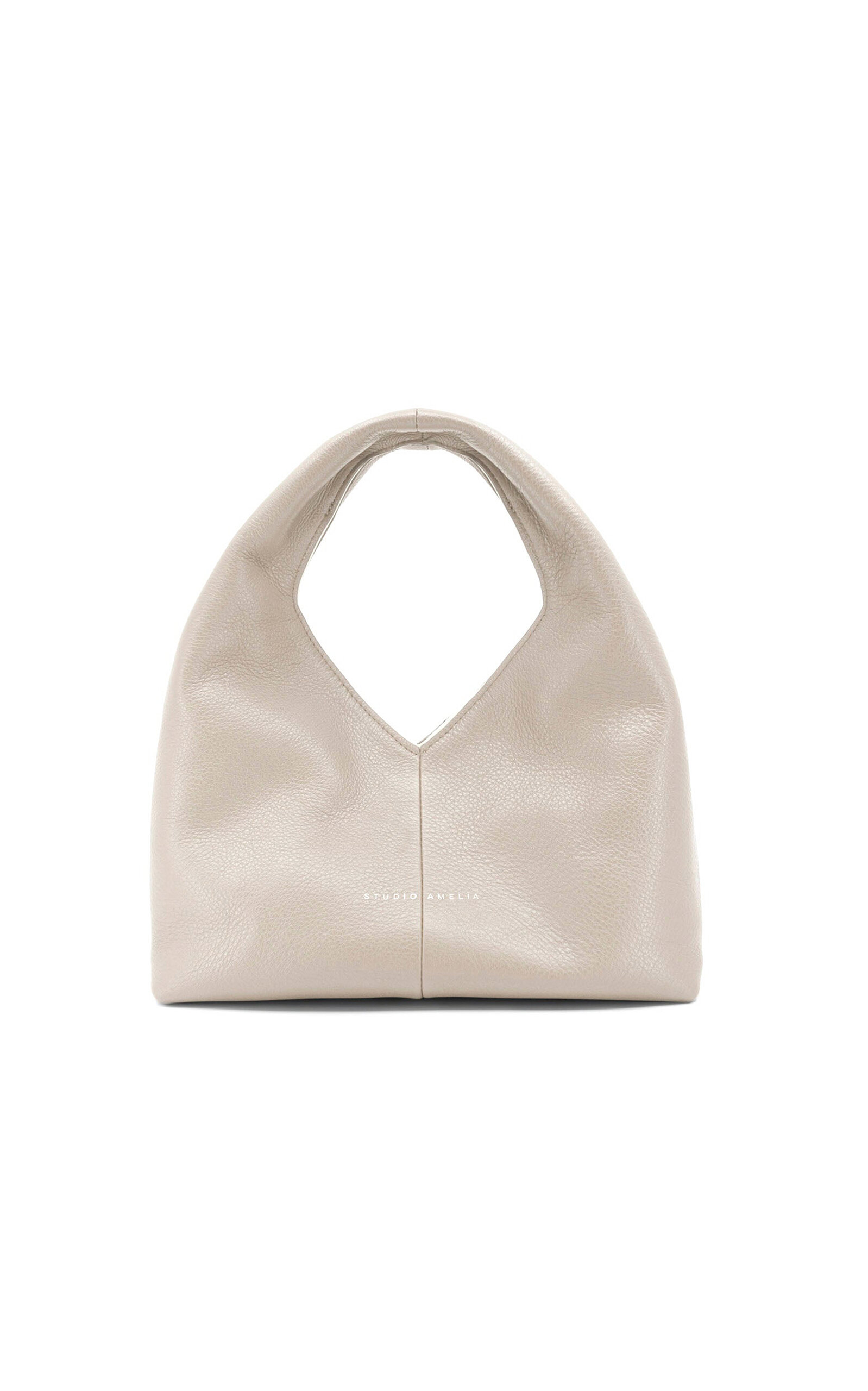 Studio Amelia Diamond Leather Bag - Light Grey - OS