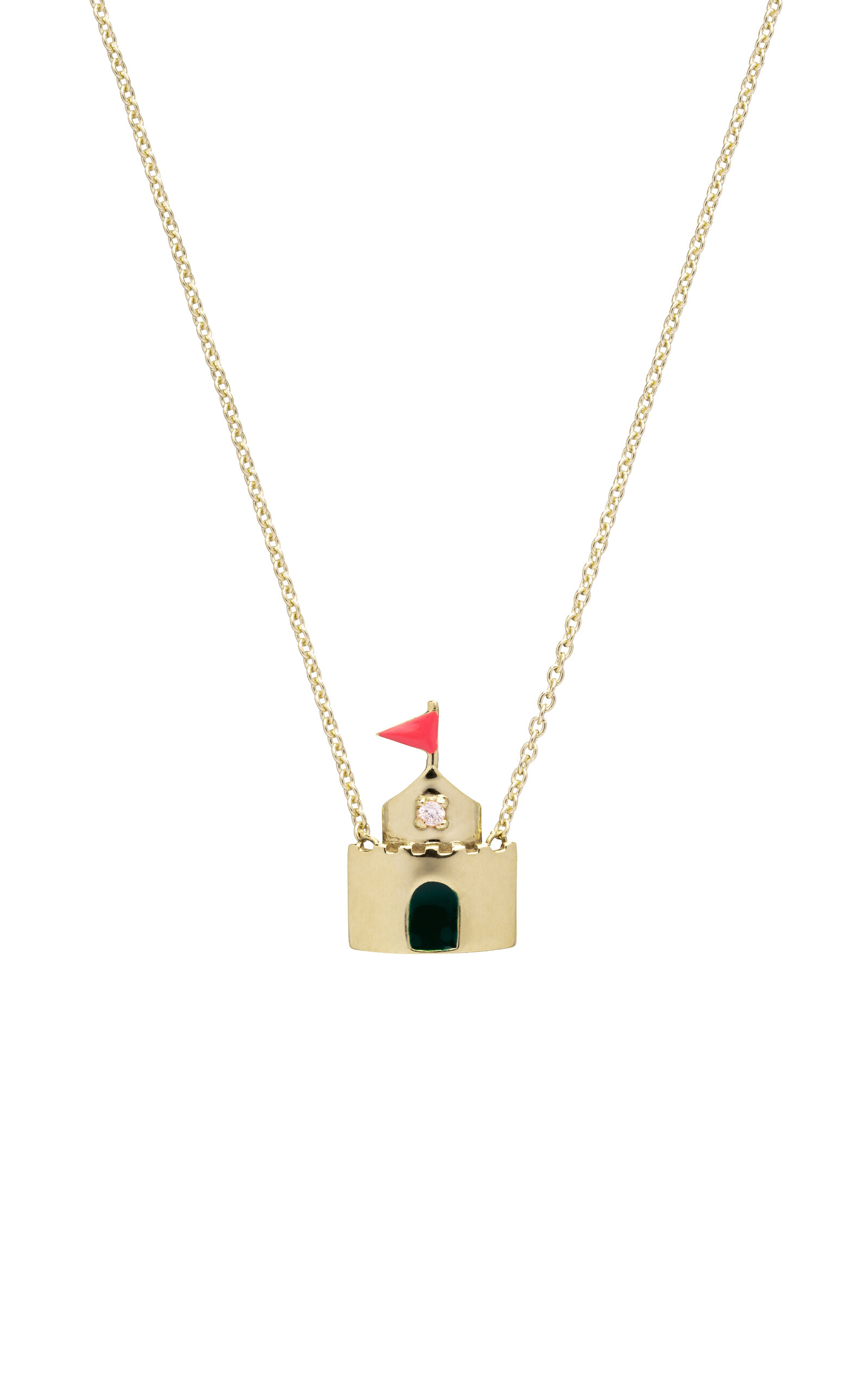 Aliita Castillo Brillante 9k Yellow Gold Diamond Necklace In Gold