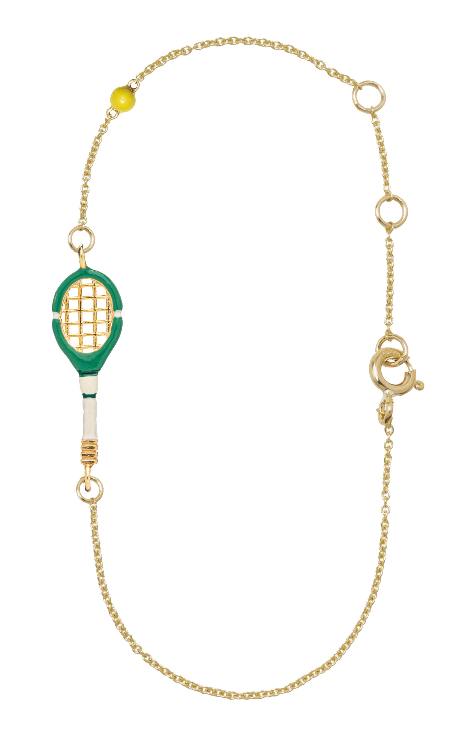 Aliita Tennis Pelota 9K Yellow Gold Bracelet - Gold - OS - Moda Operandi