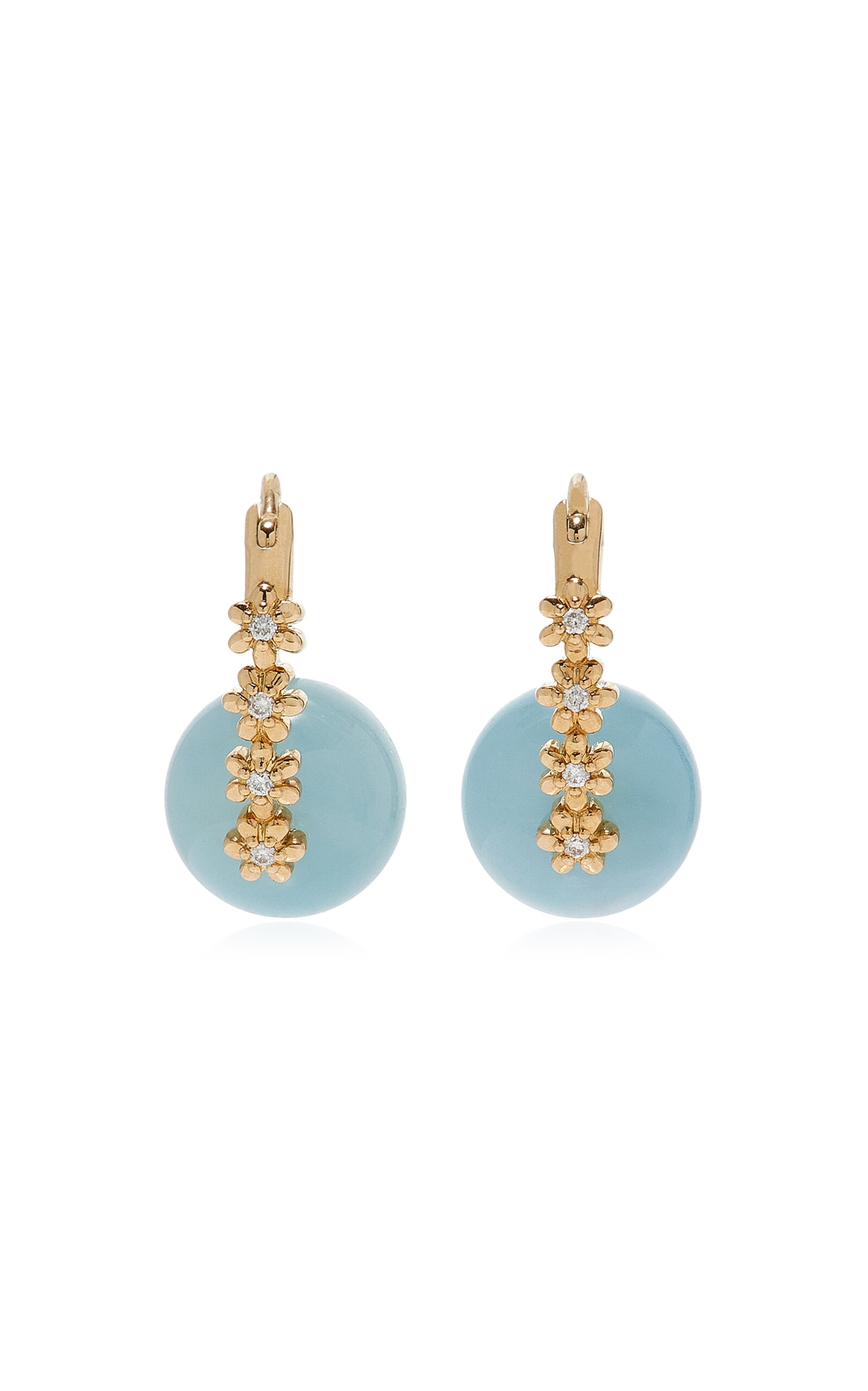 Sydney Evan 14k Yellow Gold Diamond Earrings - Blue - OS - Moda Operandi