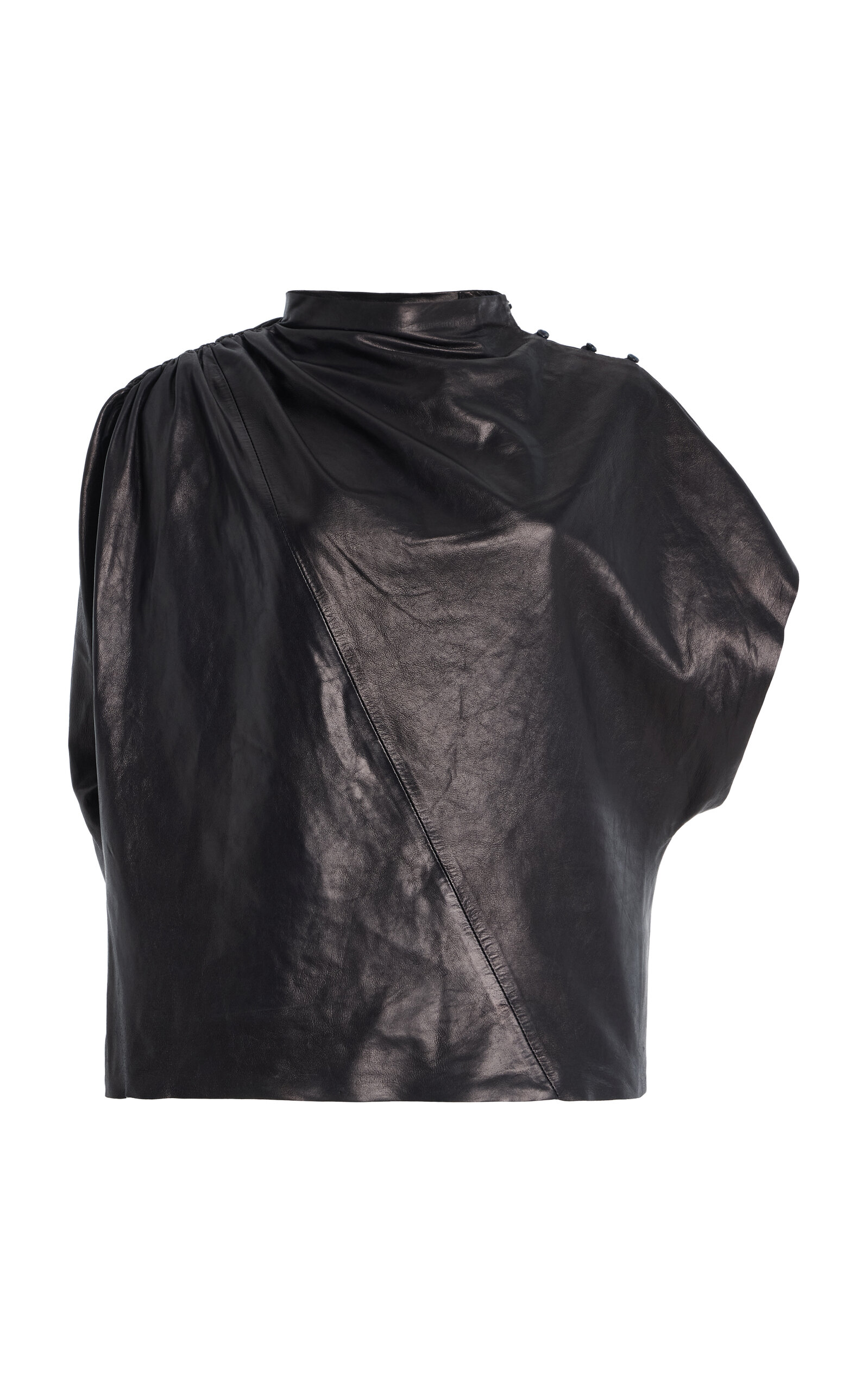 Twp Wish You Would Leather Top In Blue