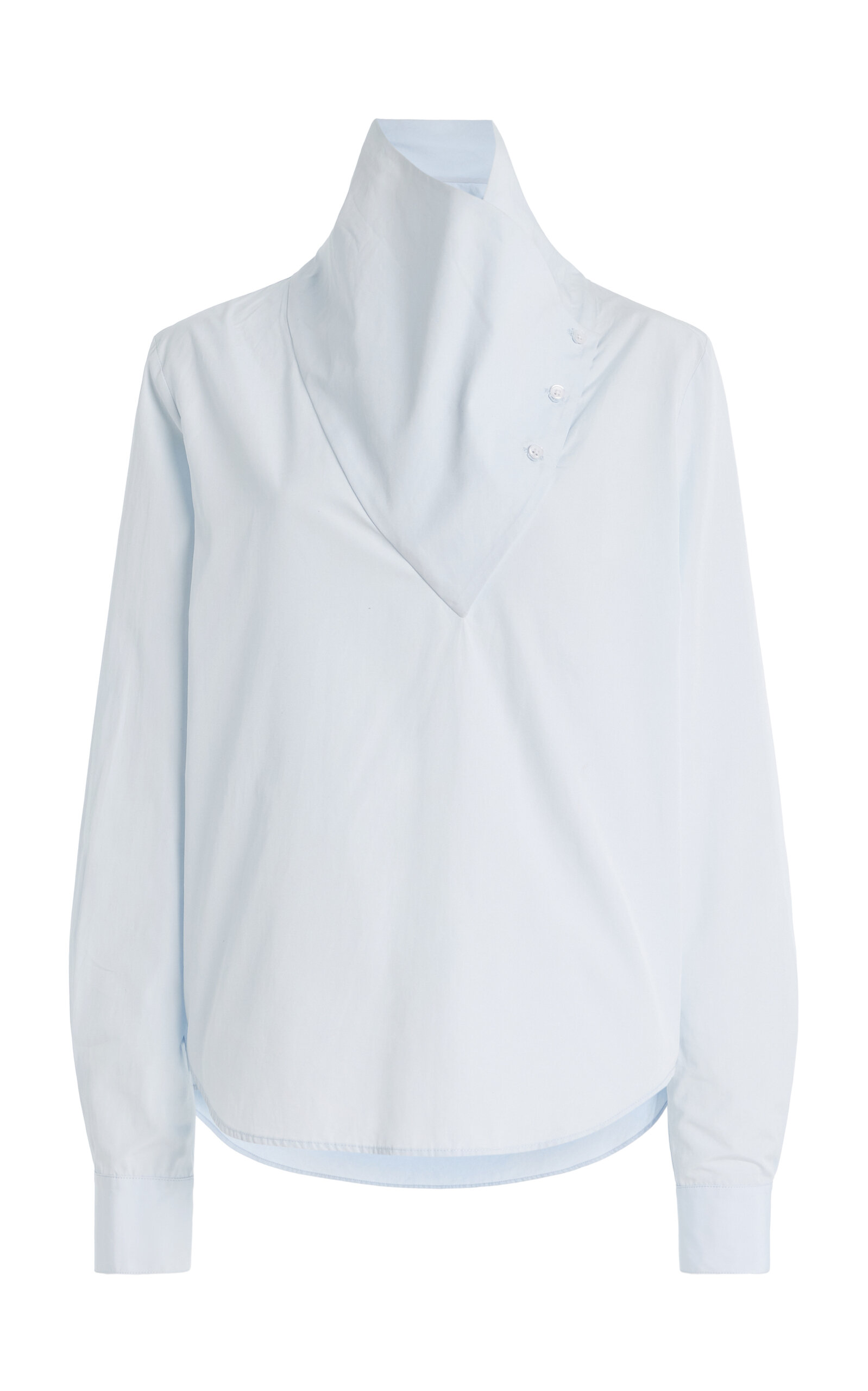 TWP My Maria Cotton Poplin Top - Light Blue - Women's Clothing