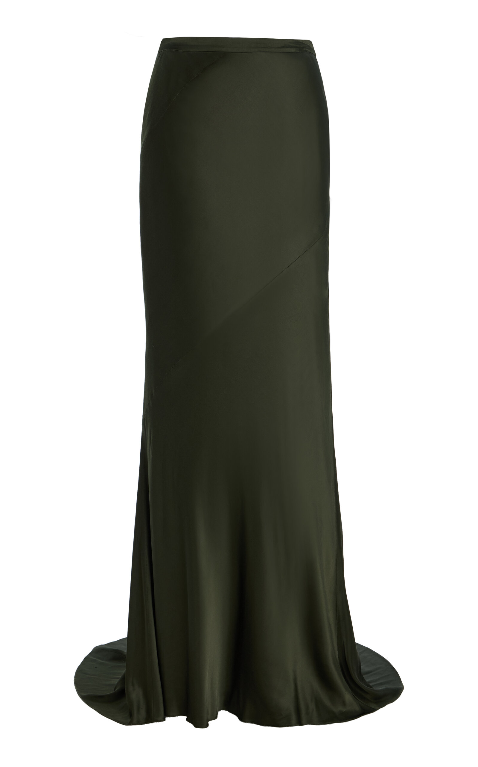 TWP My Endless Love Satin Maxi Skirt - Olive