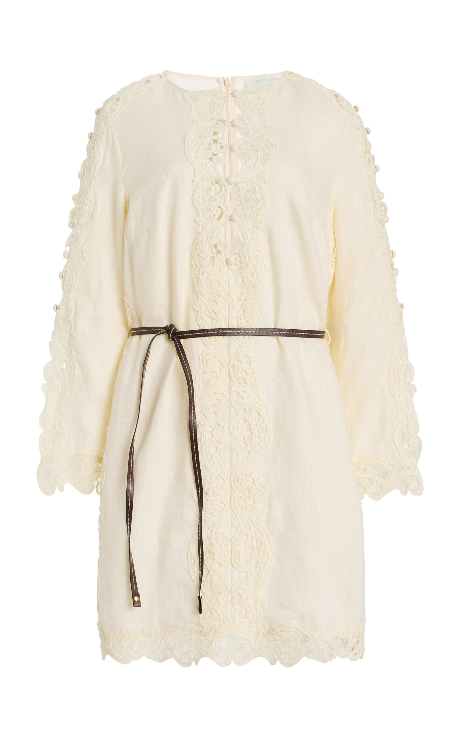 Zimmermann Awaken Embroidered Linen Top In White