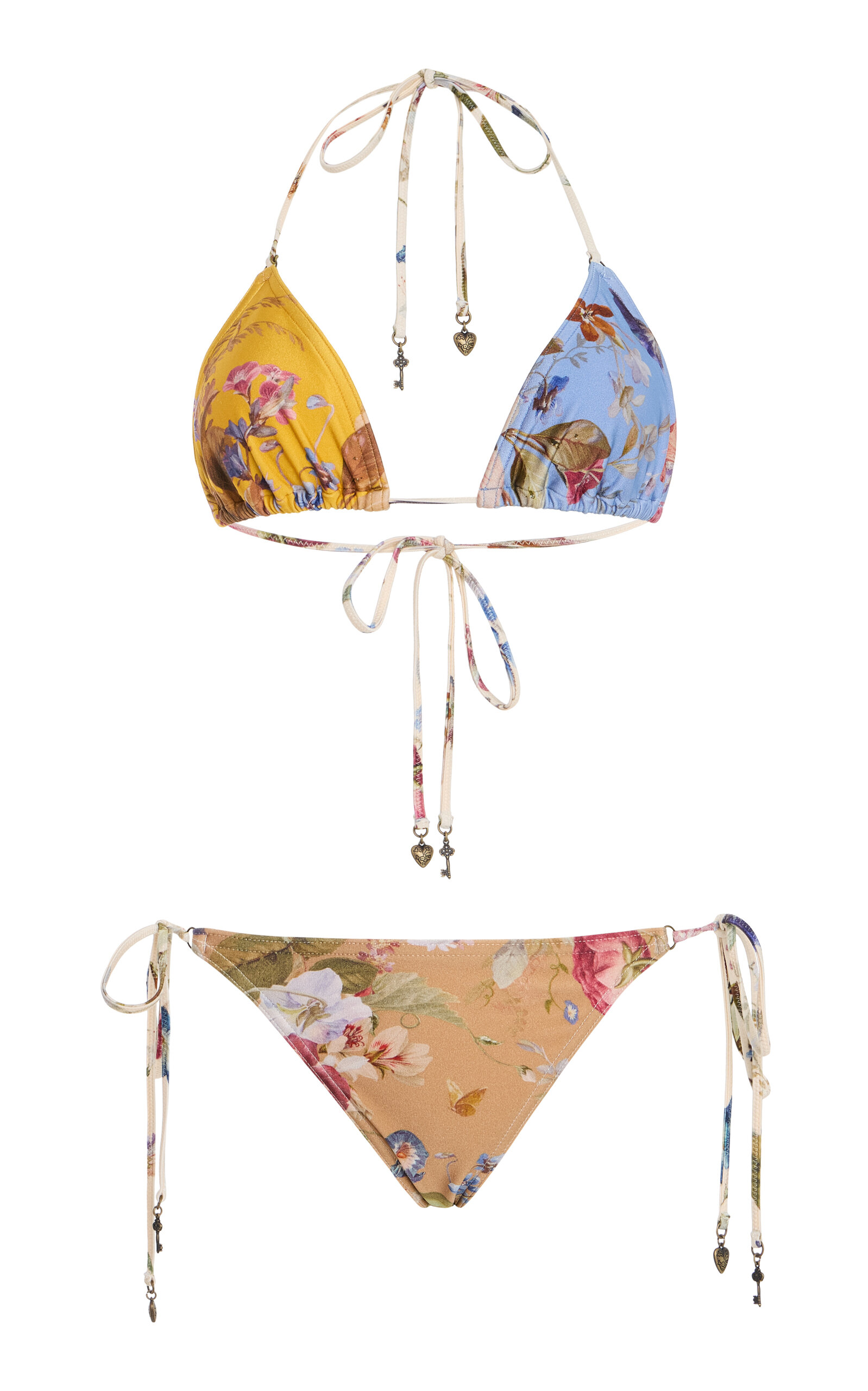 Zimmermann Patience Spliced Tri Bikini In Multi