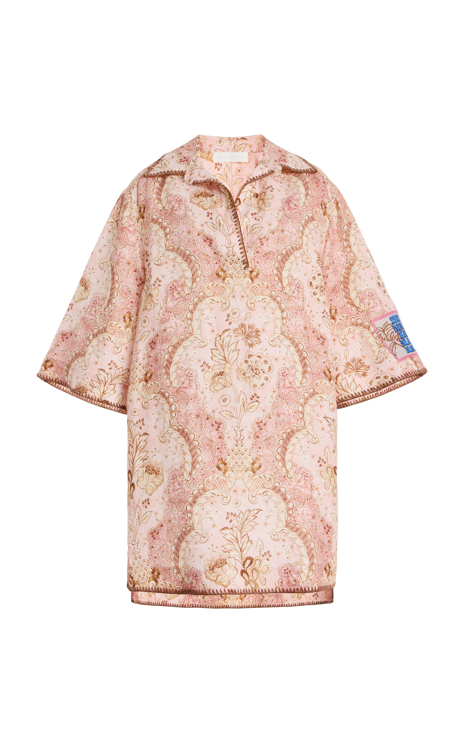 Zimmermann Daylight Silk Mini Dress In Pink