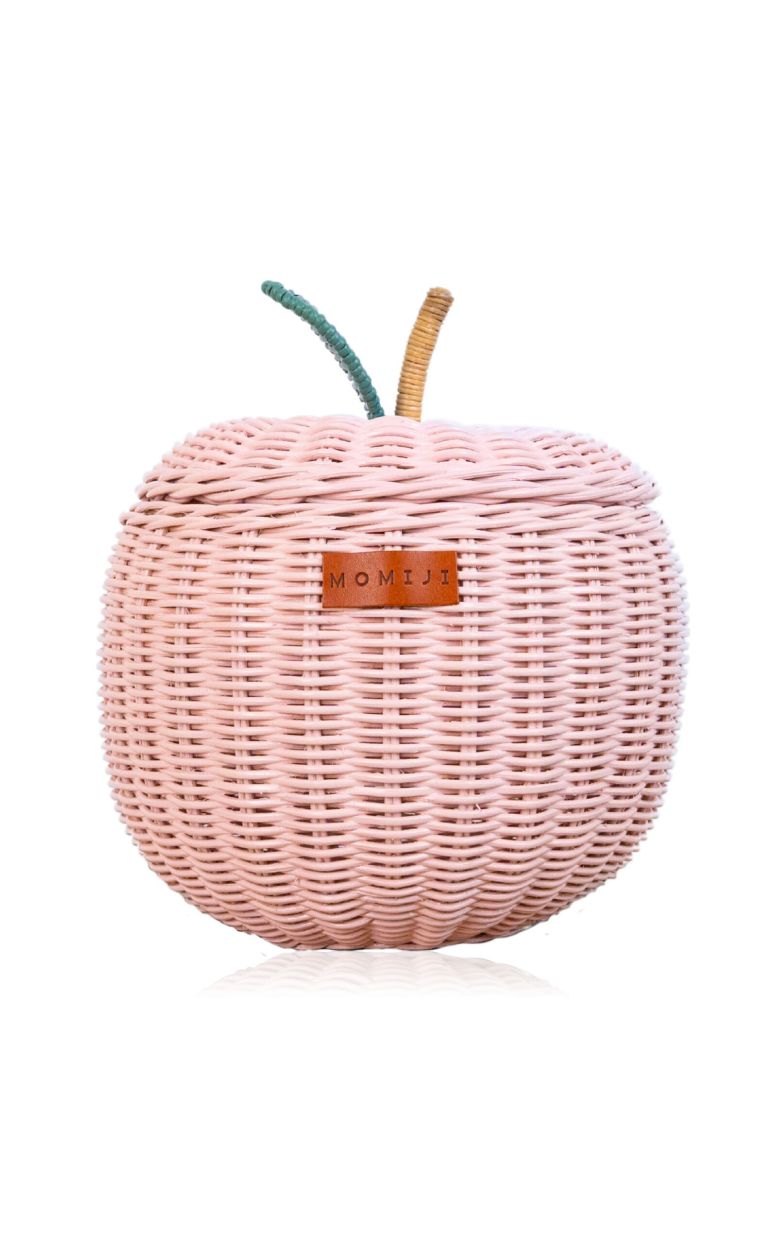 MOMIJI Apple Small Rattan Storage Basket - Light Pink