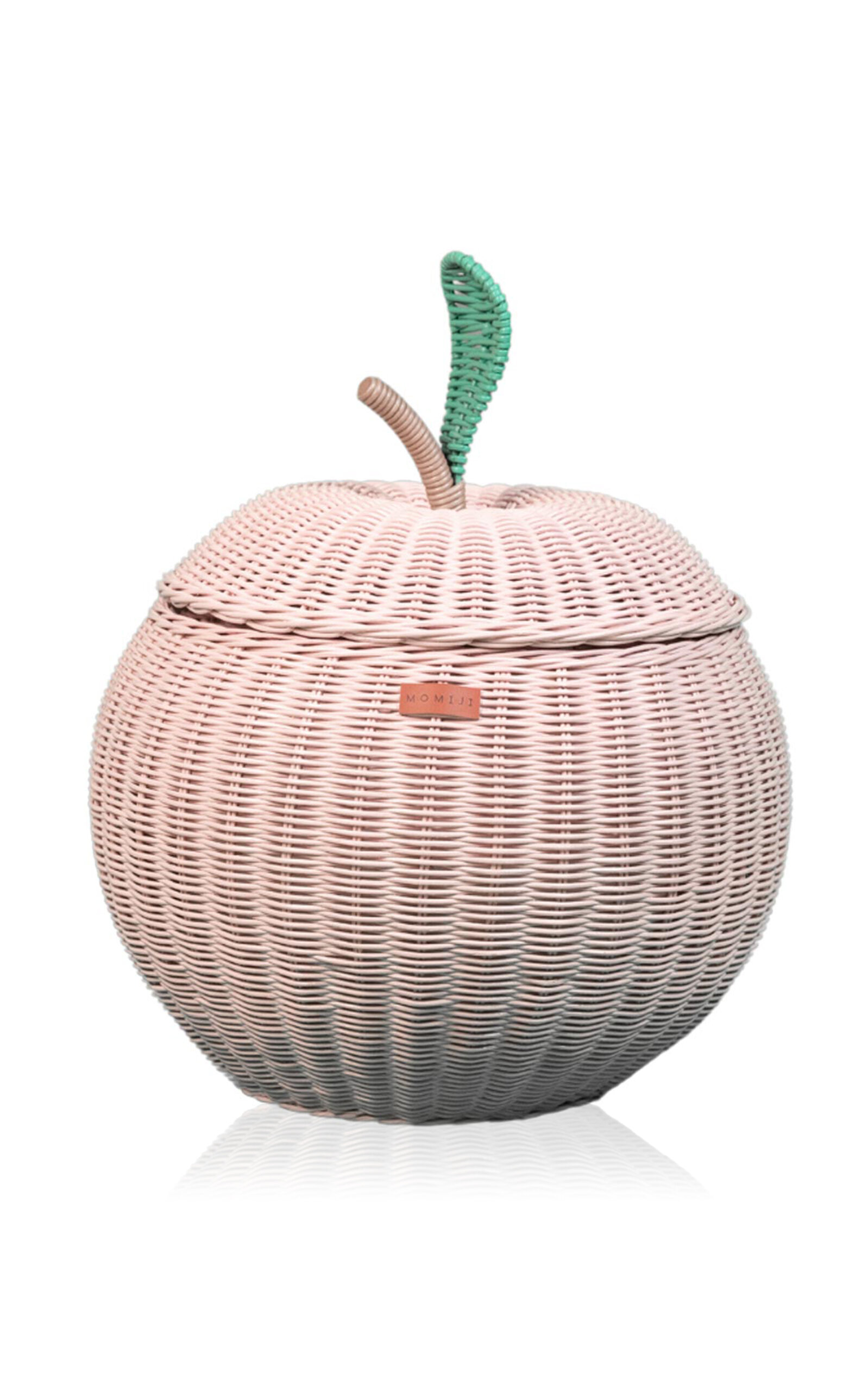 MOMIJI Apple Large Rattan Storage Basket - Light Pink