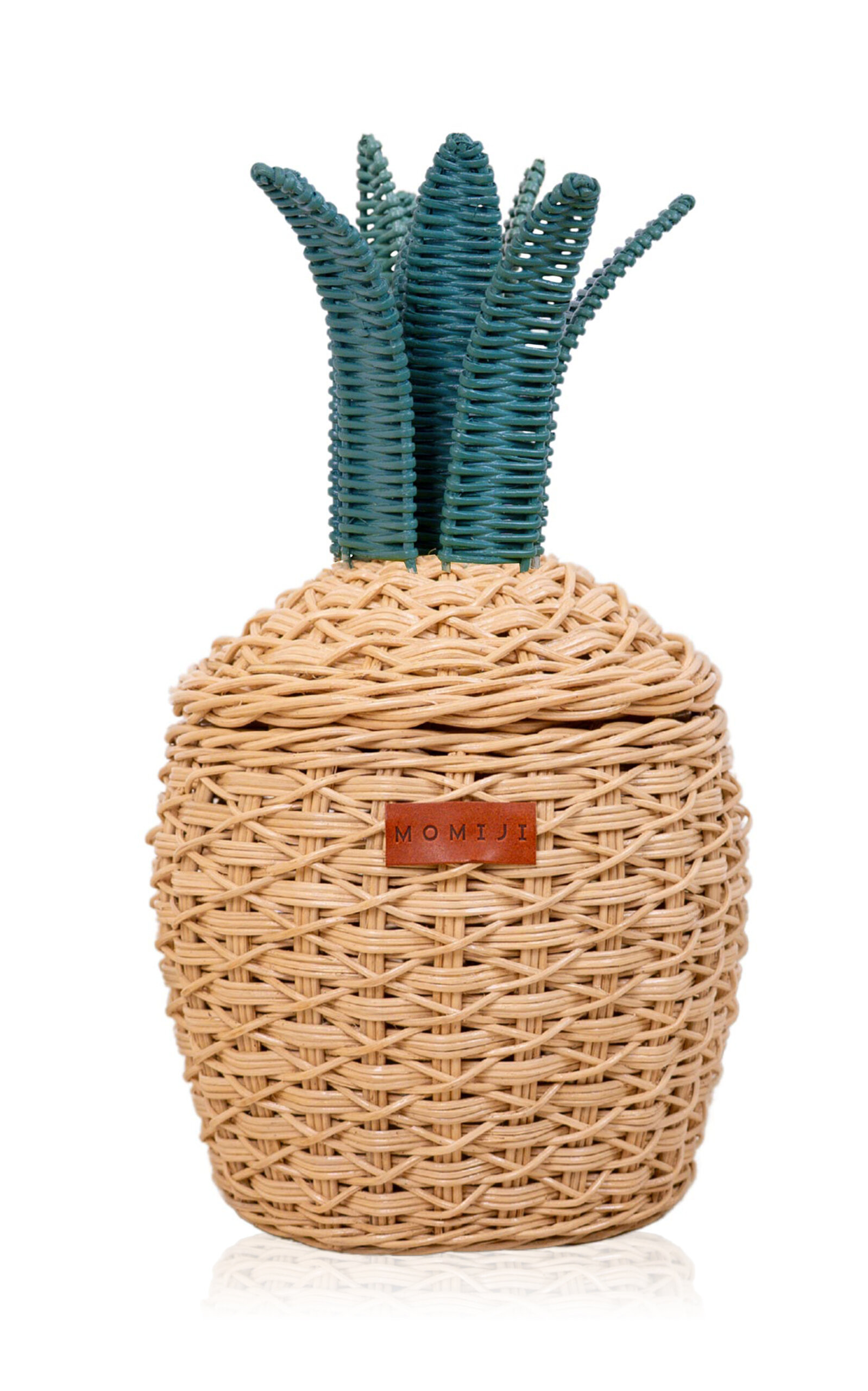 Momiji Pineapple Small Rattan Storage Basket In Brown