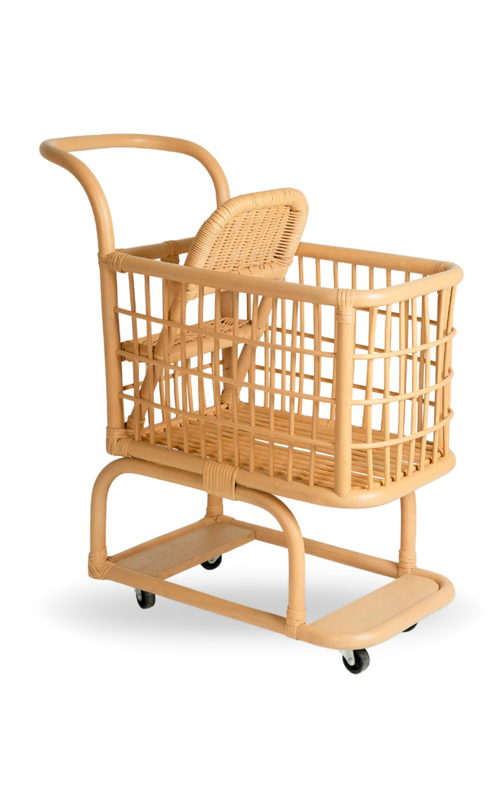 MOMIJI Kids Handcrafted Rattan Shopping Cart