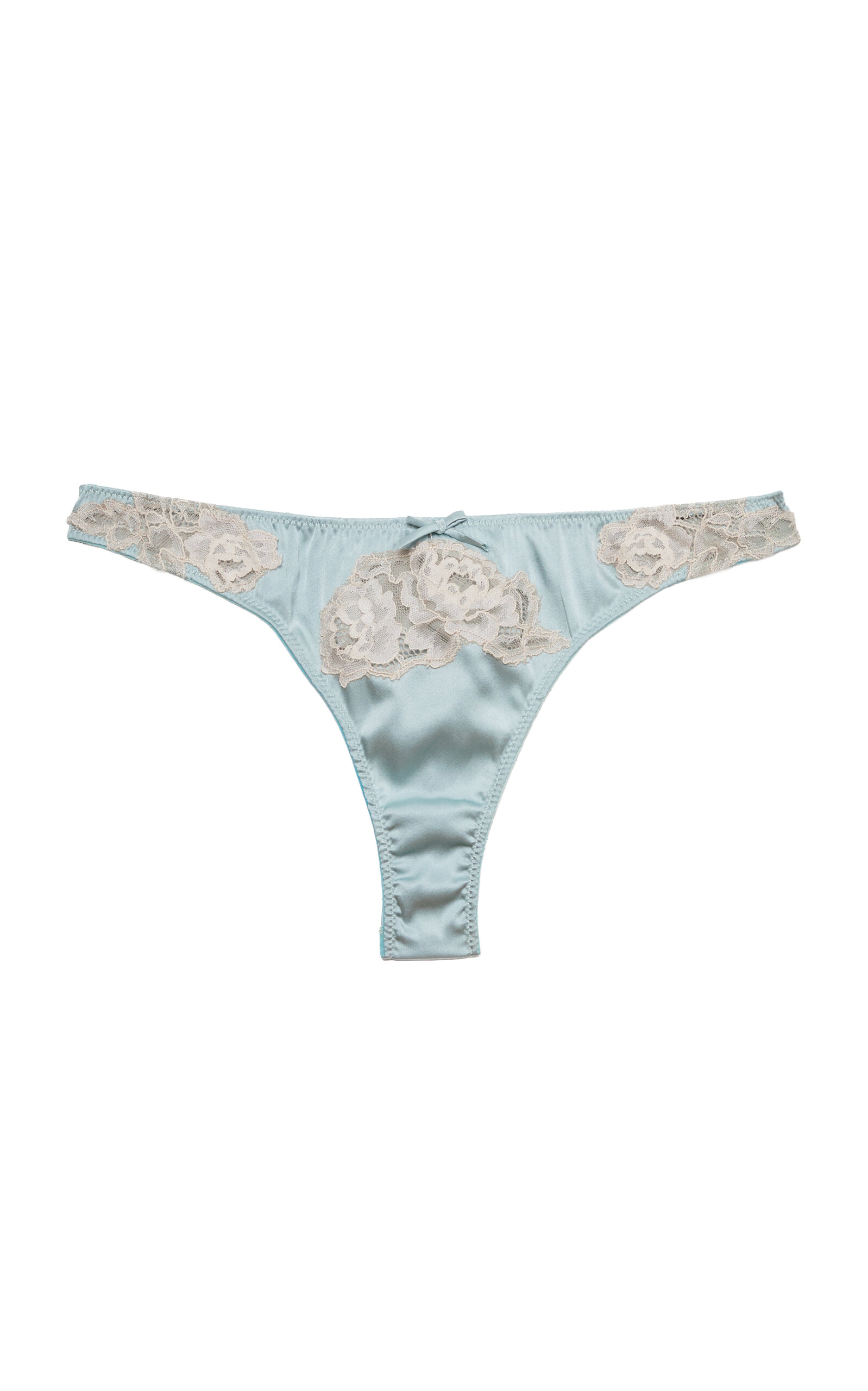 Fleur du Mal Juliet Stretch-Silk Lace Thong - Moda Operandi