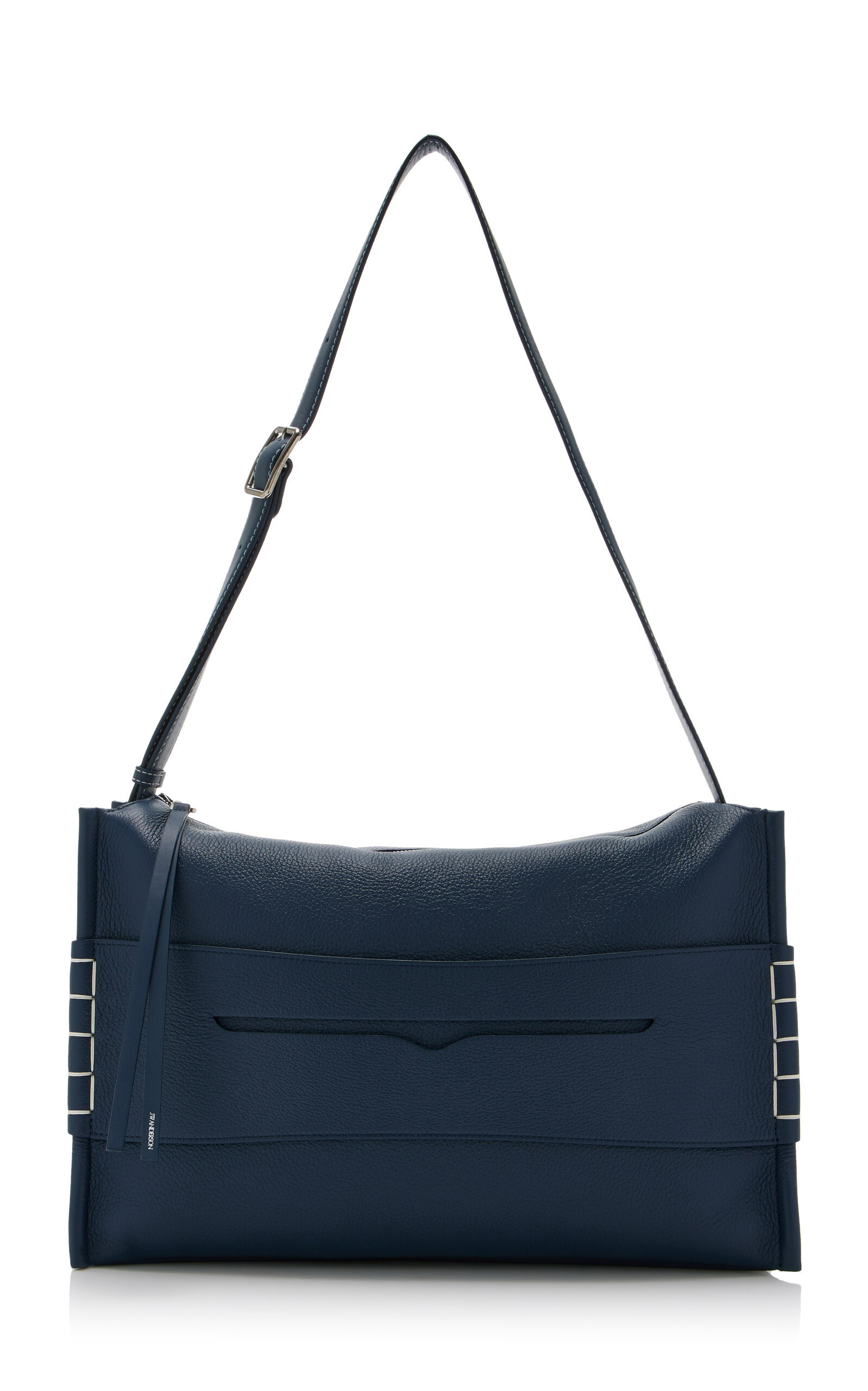 JW Anderson Loafer Leather Messenger Bag - Navy - OS