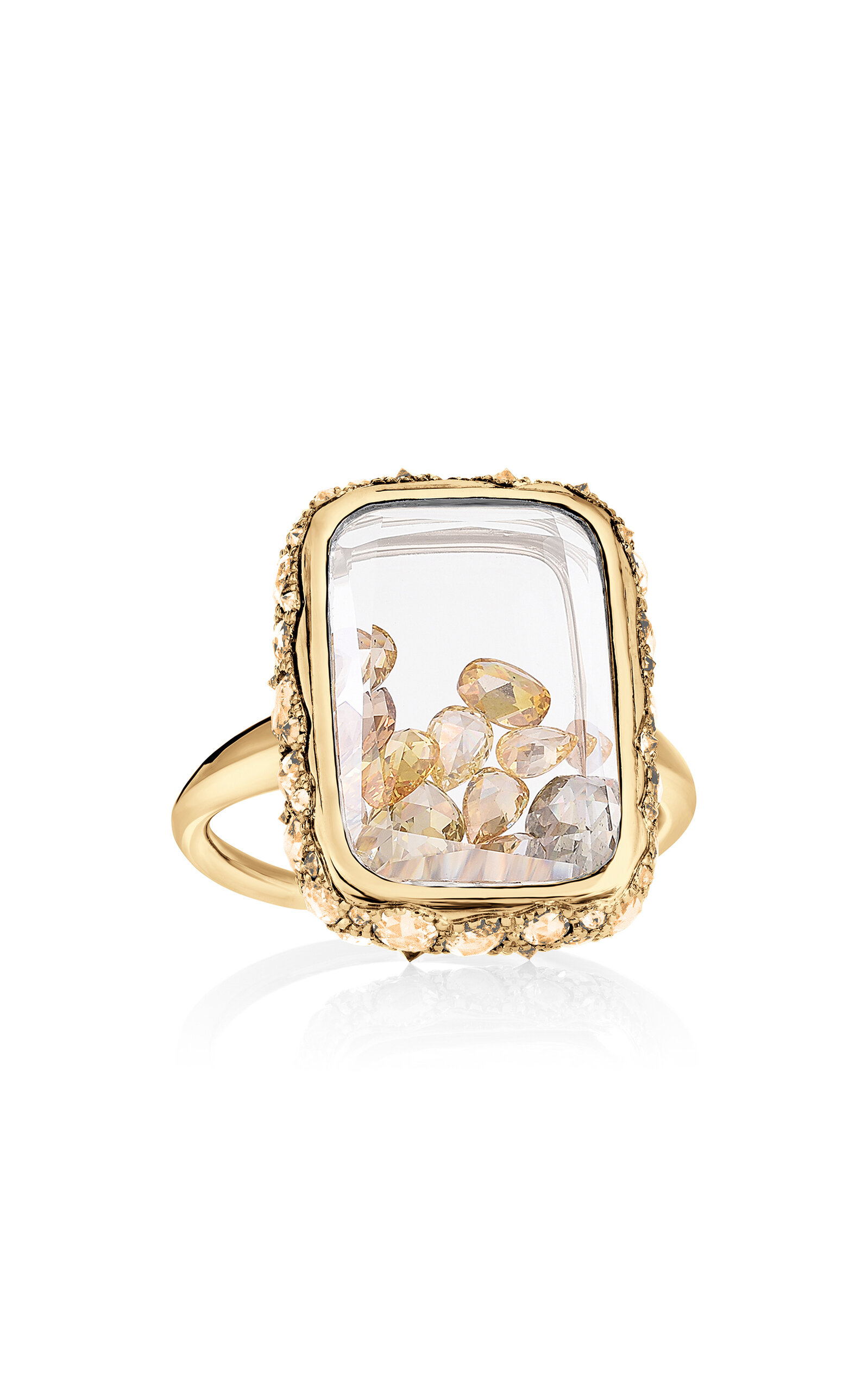 Moritz Glik Antique 18k Yellow Gold Diamond Ring In Gold