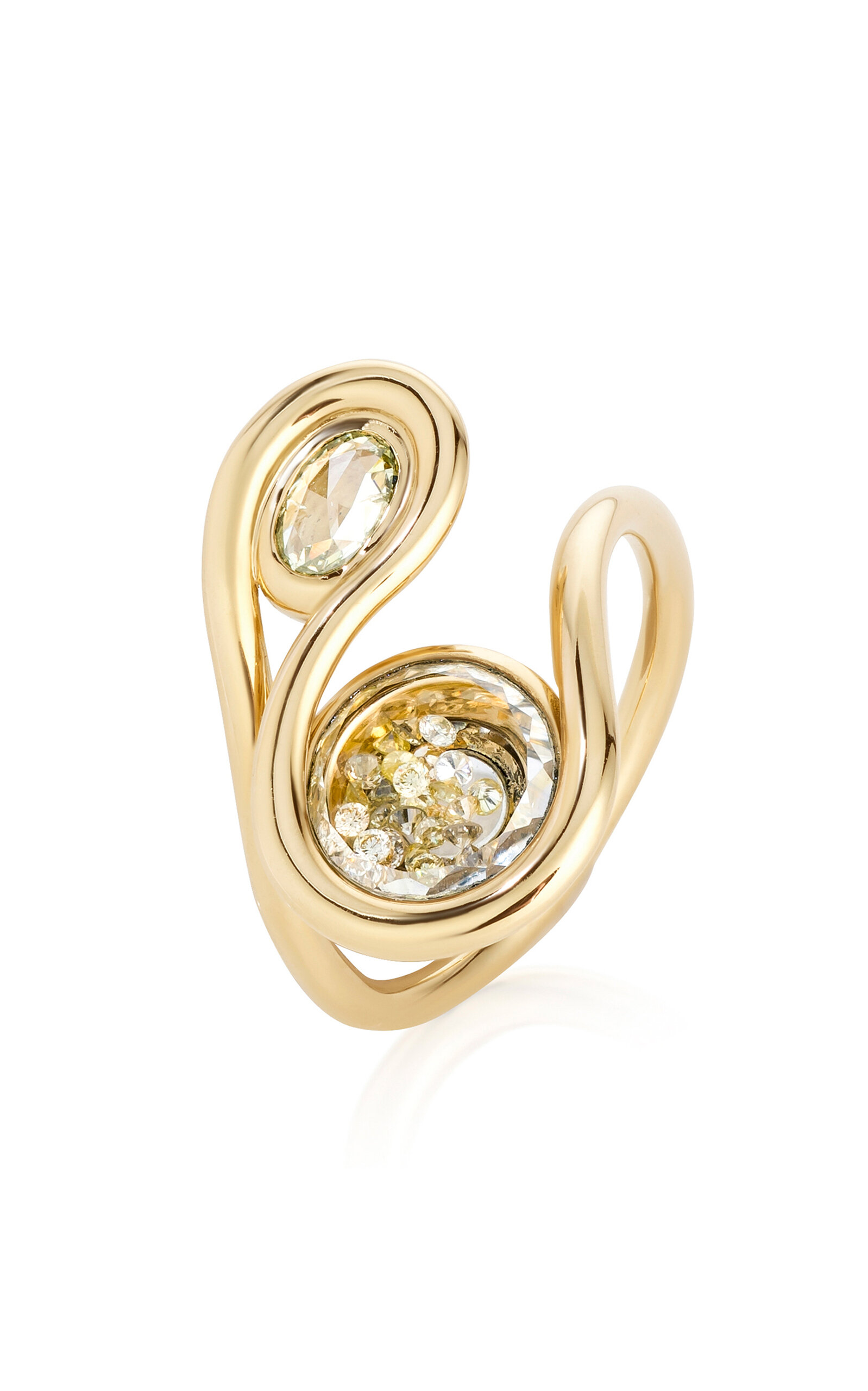 Moritz Glik Clave Petite 18k Yellow Gold Diamond Ring In Gold