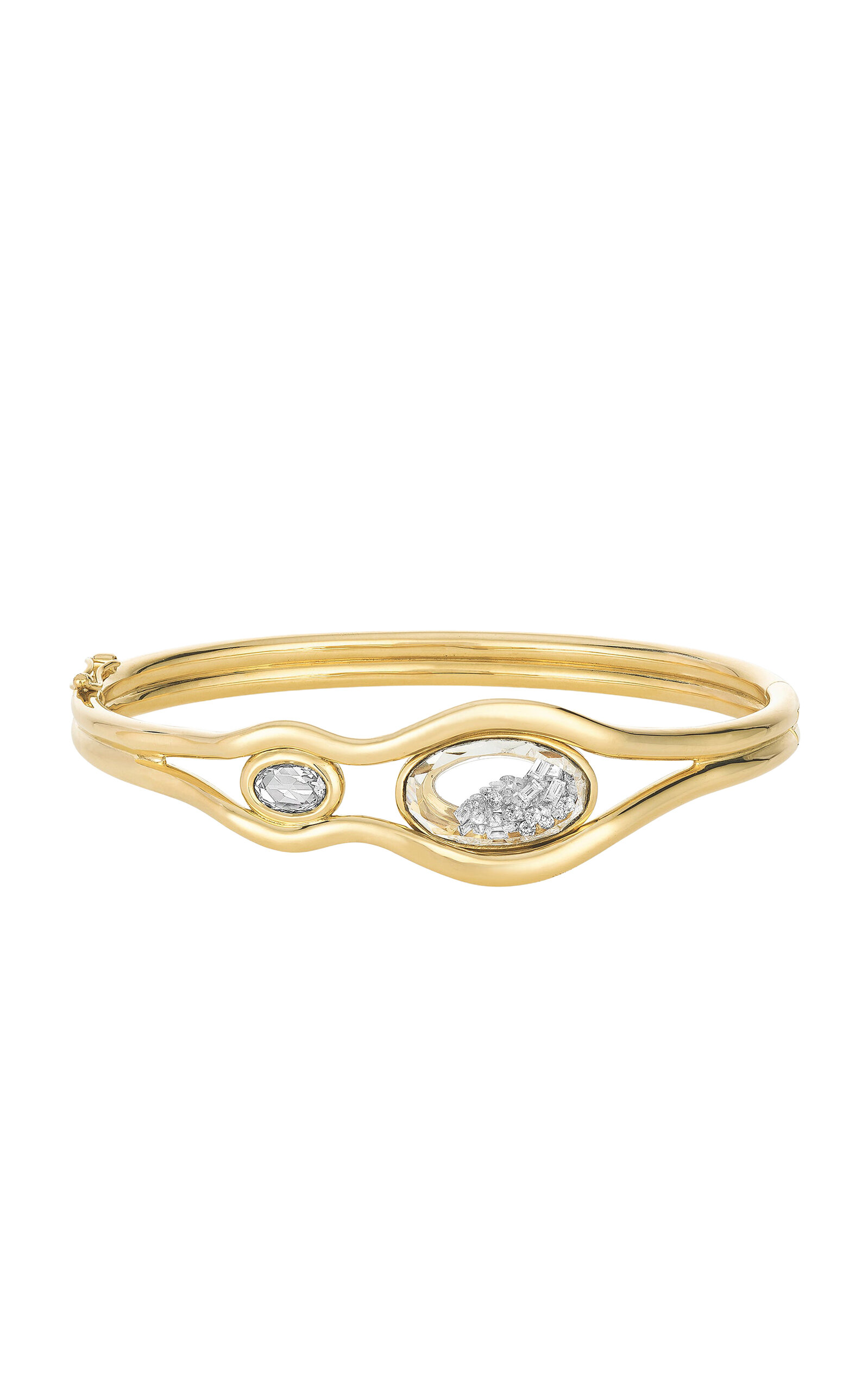 Moritz Glik Rastro 18k Yellow Gold Diamond Sapphire Bracelet In Gold