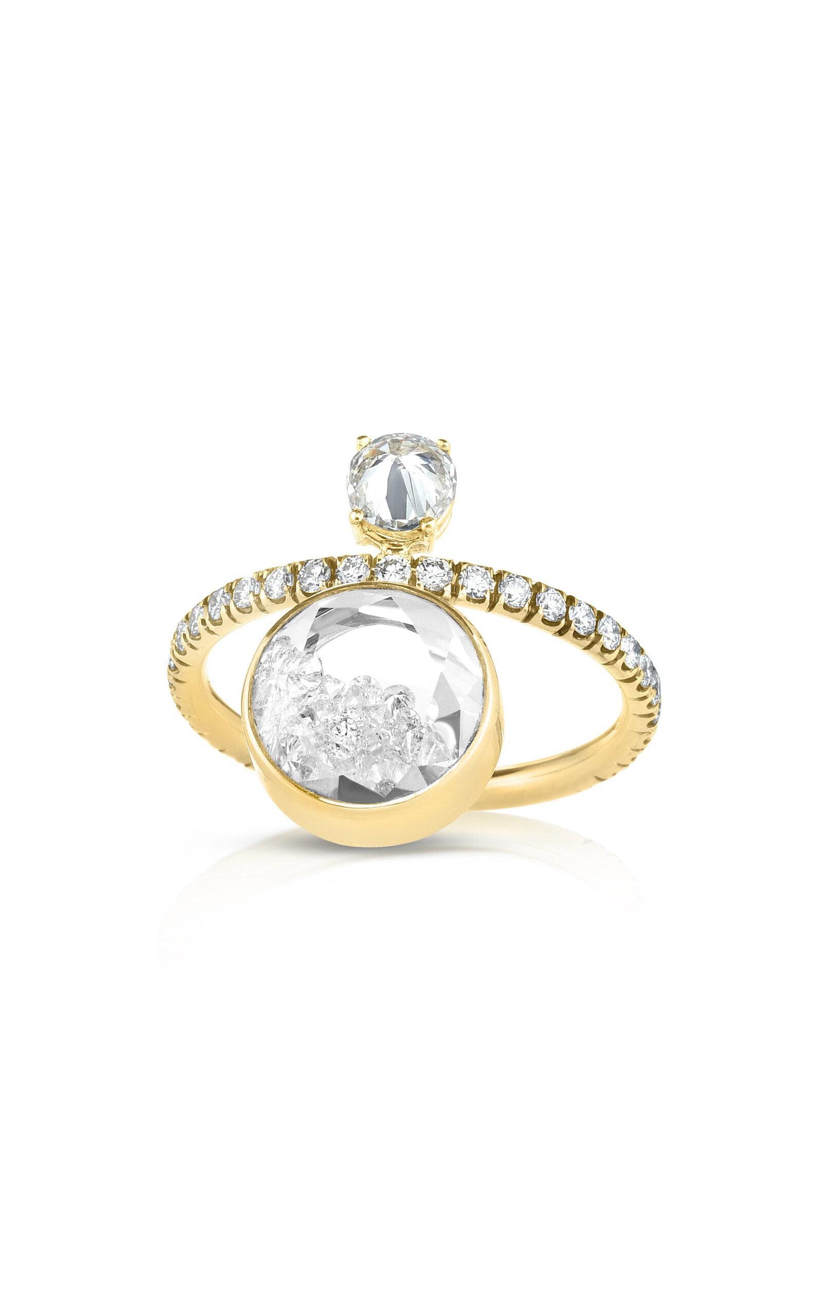 Moritz Glik Eternity Circle 18k Yellow Gold And Diamond Ring In Gold