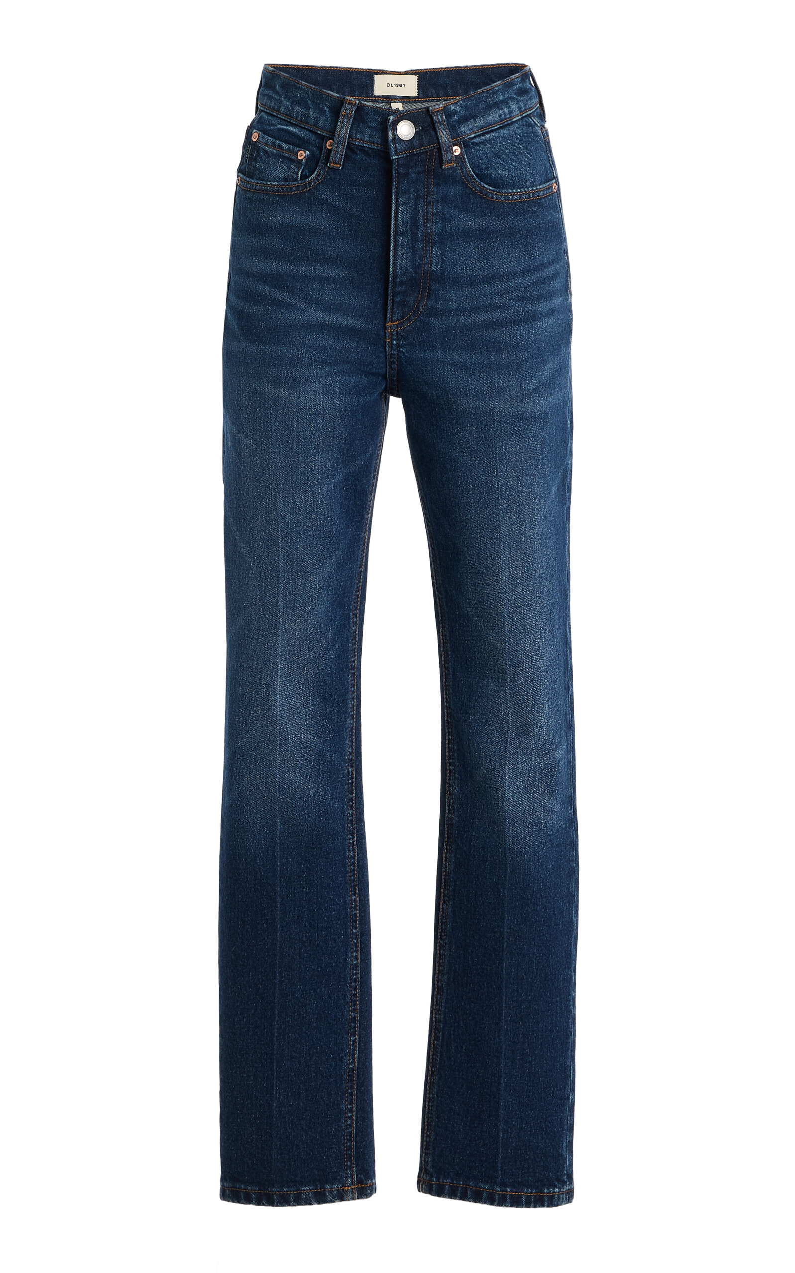 DL1961 Kristy Stretch High-Rise Cigarette Jeans - Blue