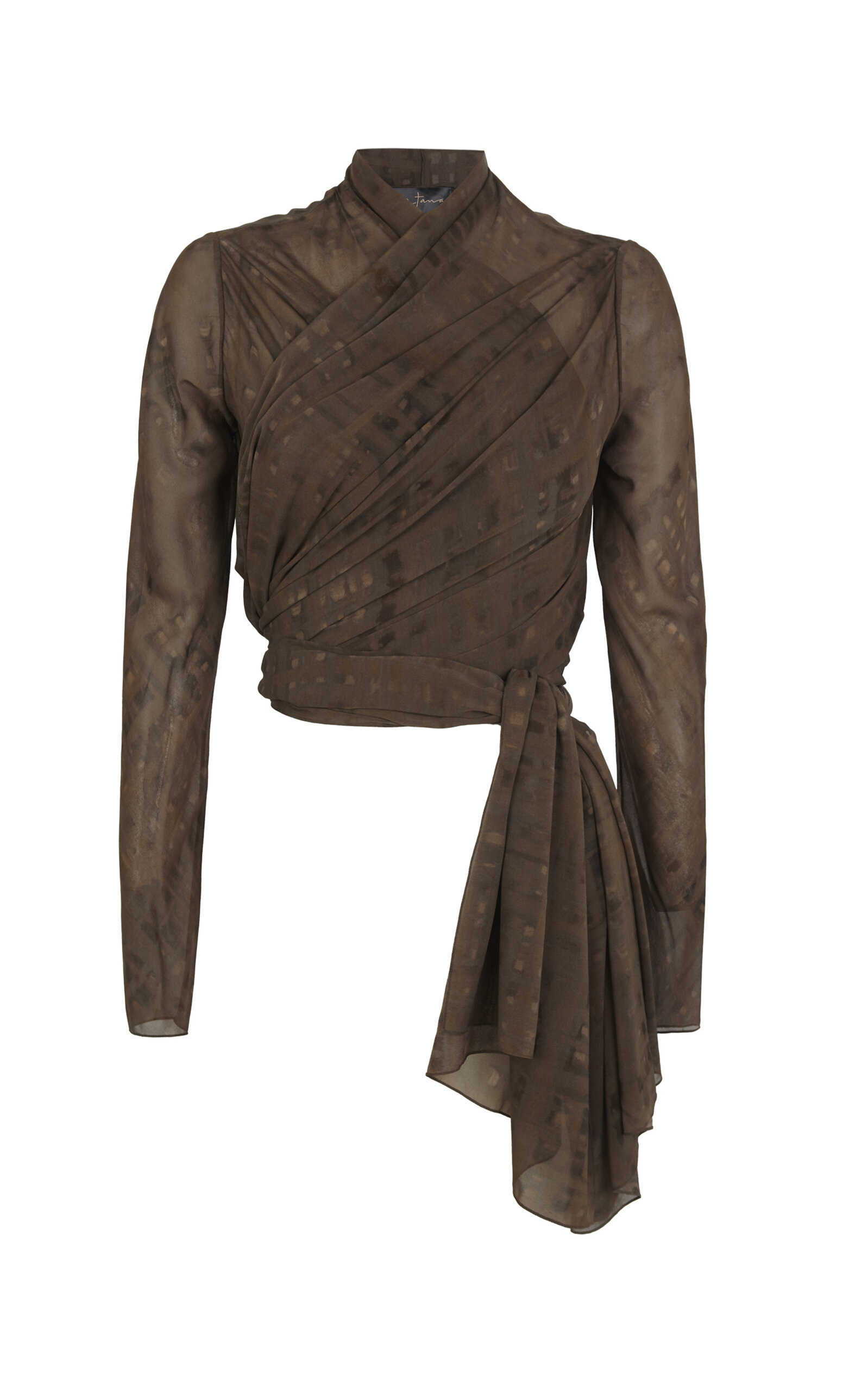 Cortana Silk-Blend Sheer Mire Jacket
