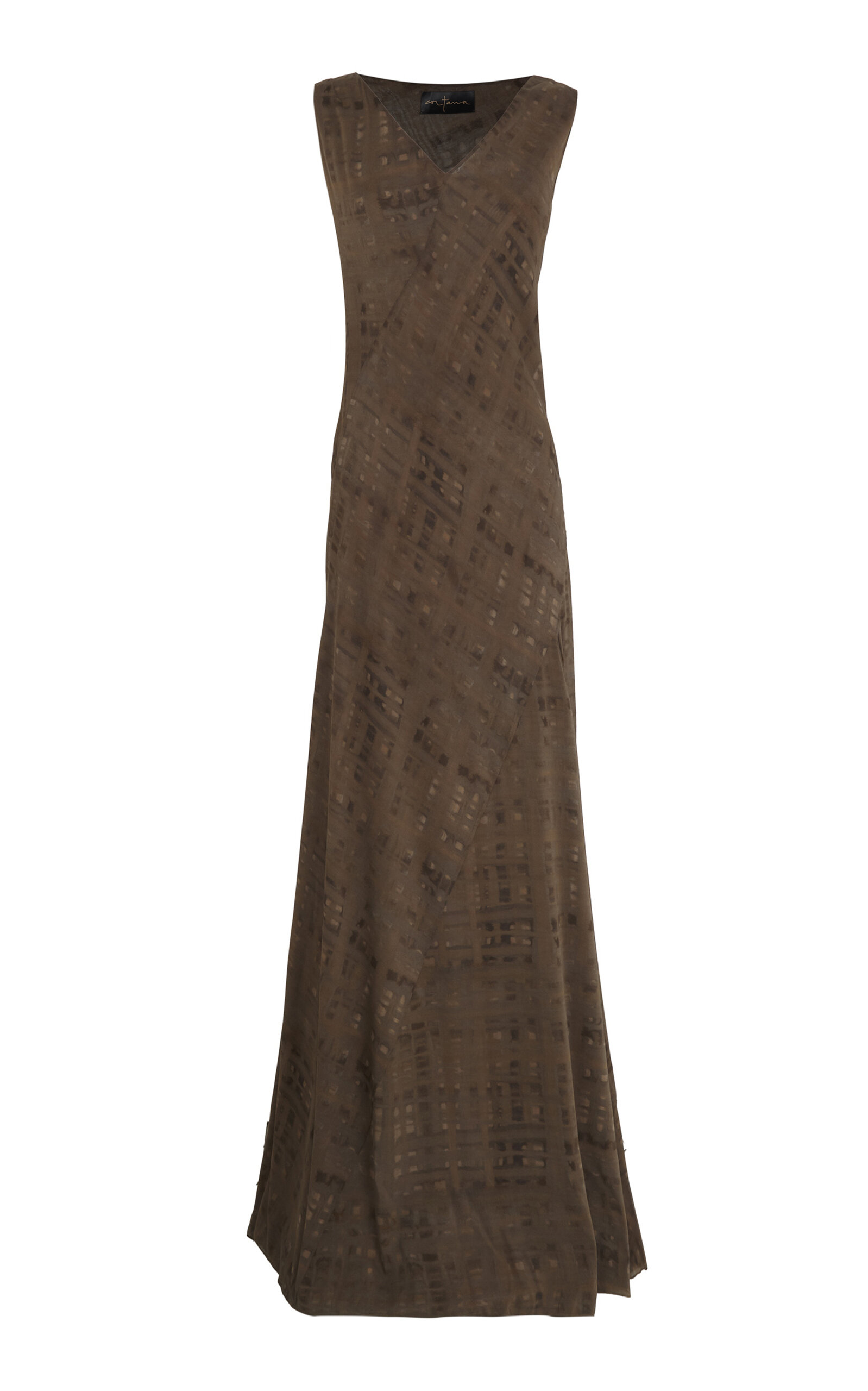 Cortana Silk-Blend Mire Maxi Dress - Print