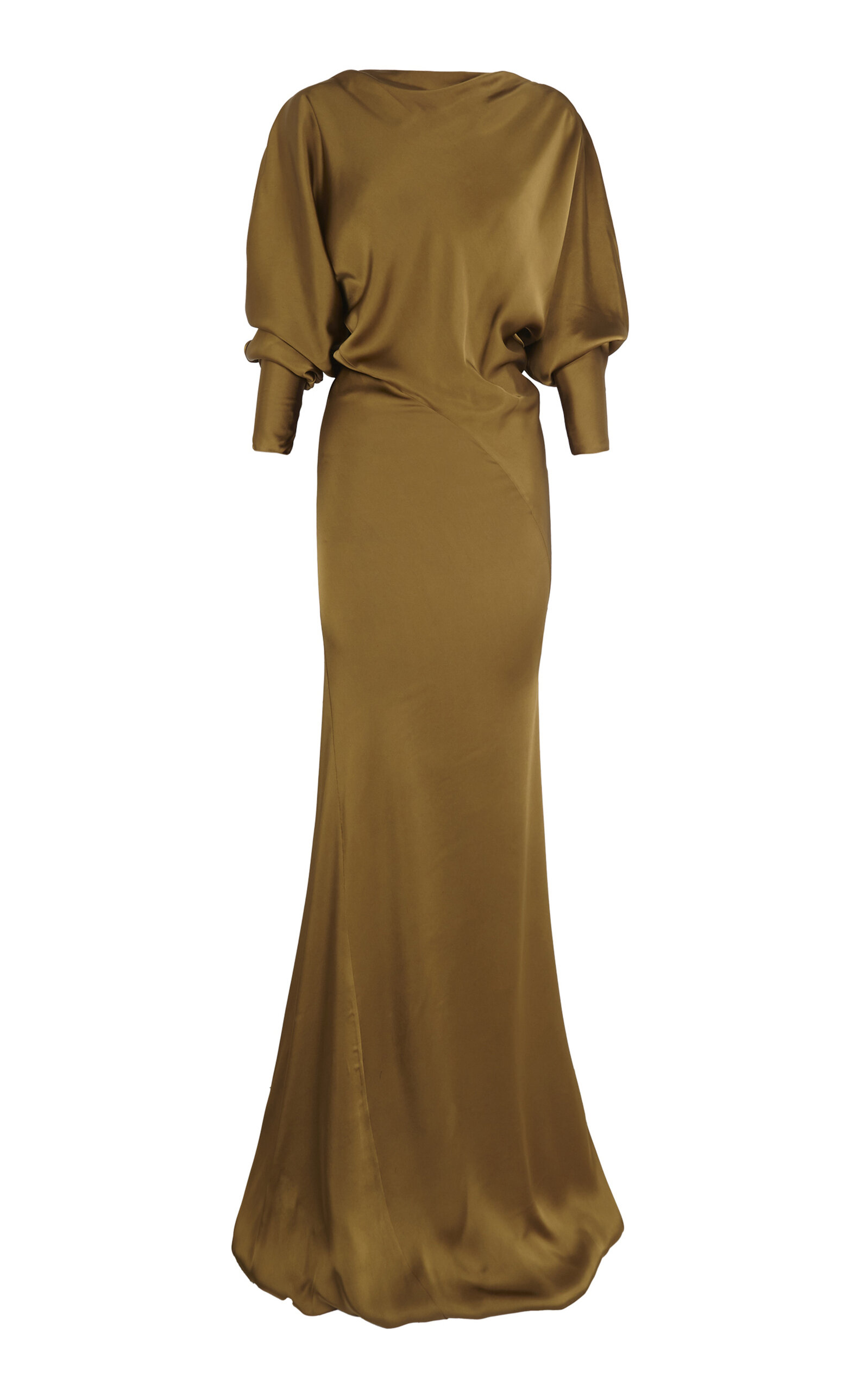 Cortana Dorado Satin Maxi Dress - Gold