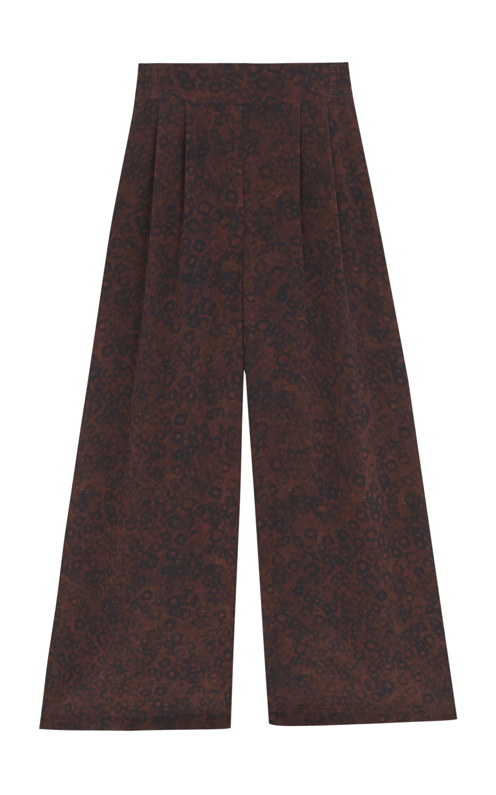 Cortana Wide-Leg Silk Karlie Pants - Print