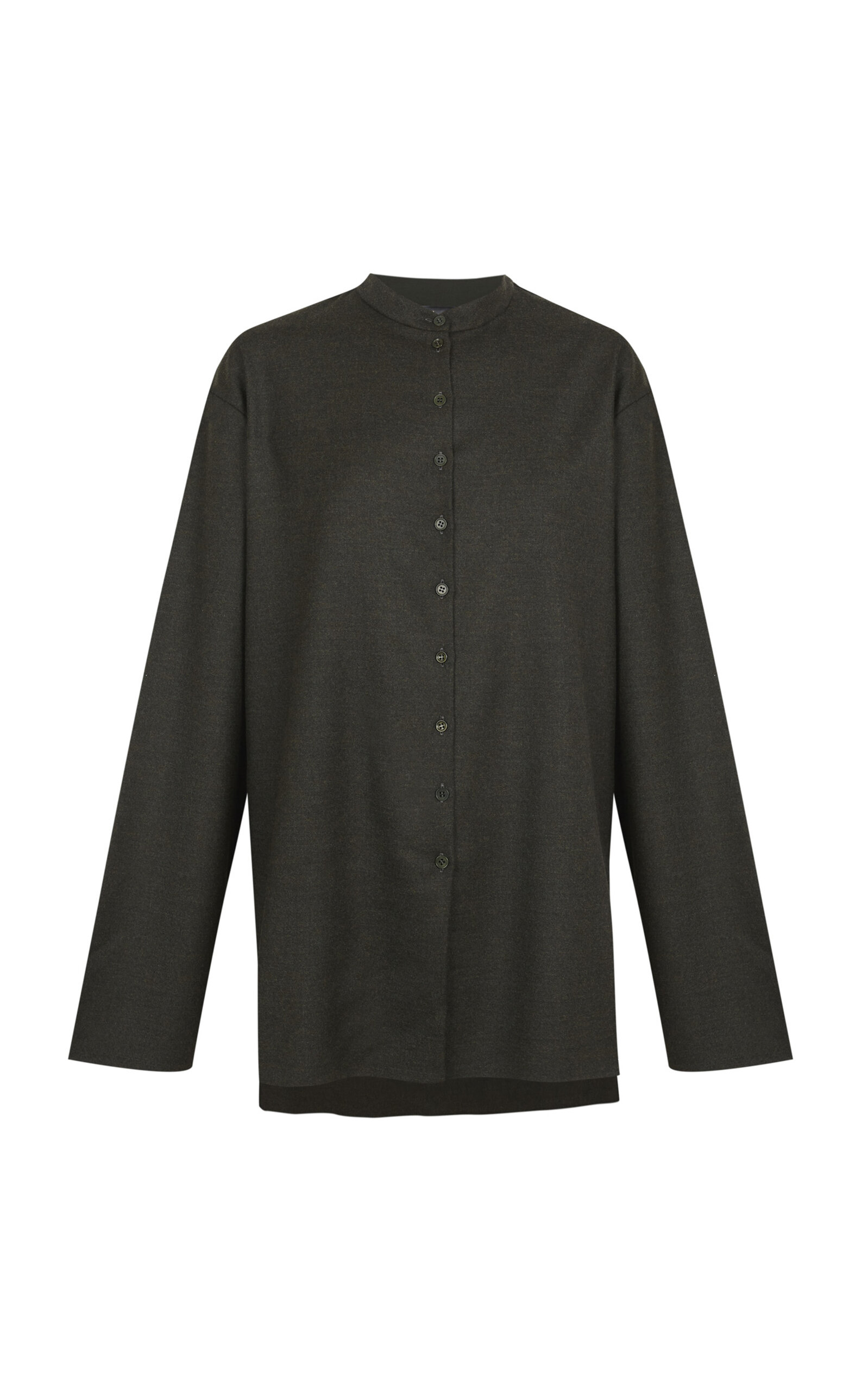 Cortana Wool-Cashmere Blend Fabula Shirt - Green - XS