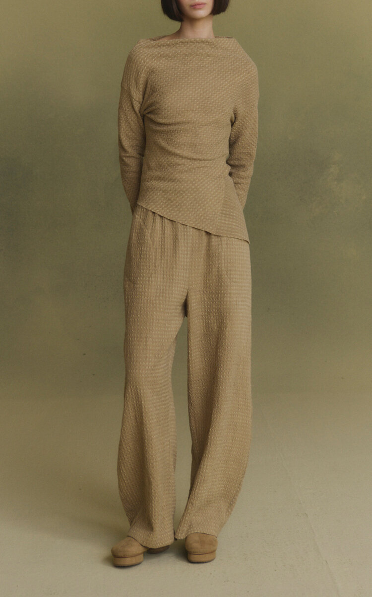 Cortana Wool-Blend Nuna Wide-Leg Pants - Print