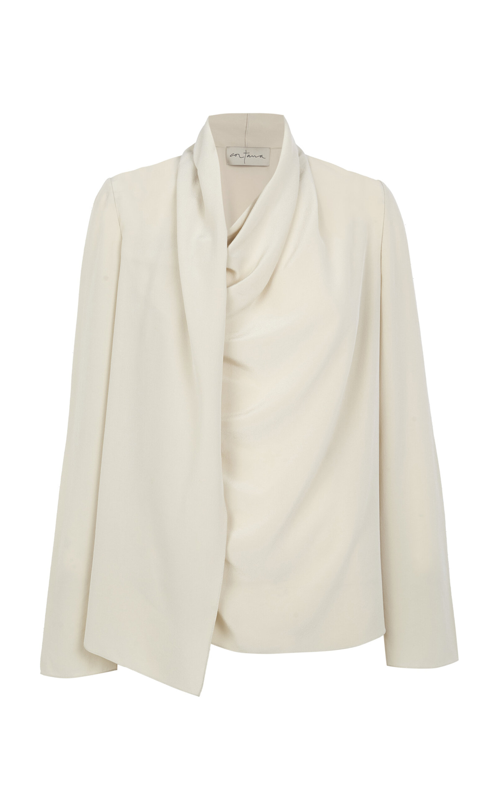 Cortana Lyra Silk Wrap Blouse