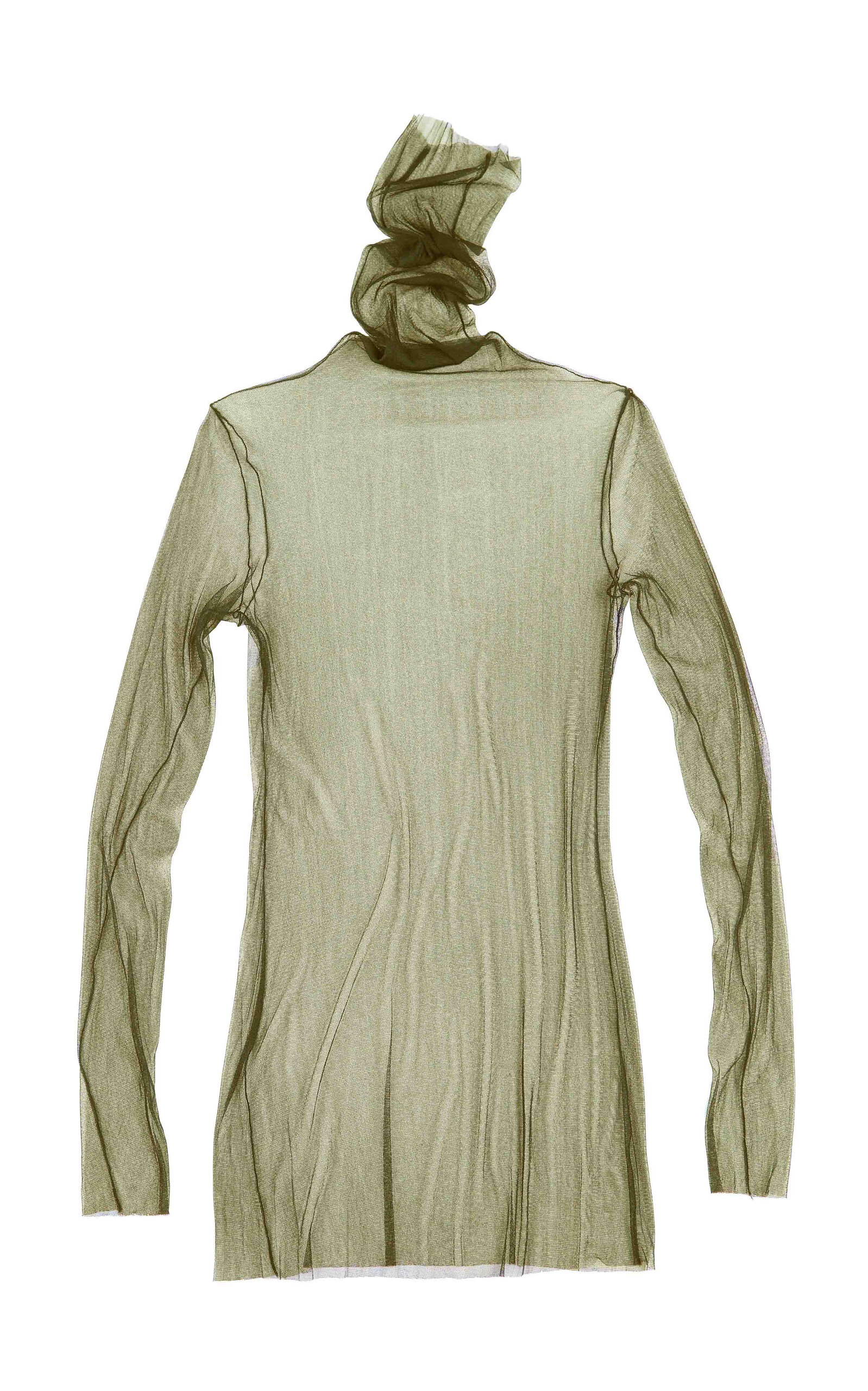 Cortana Cisne Silk-blend Tulle Top In Green