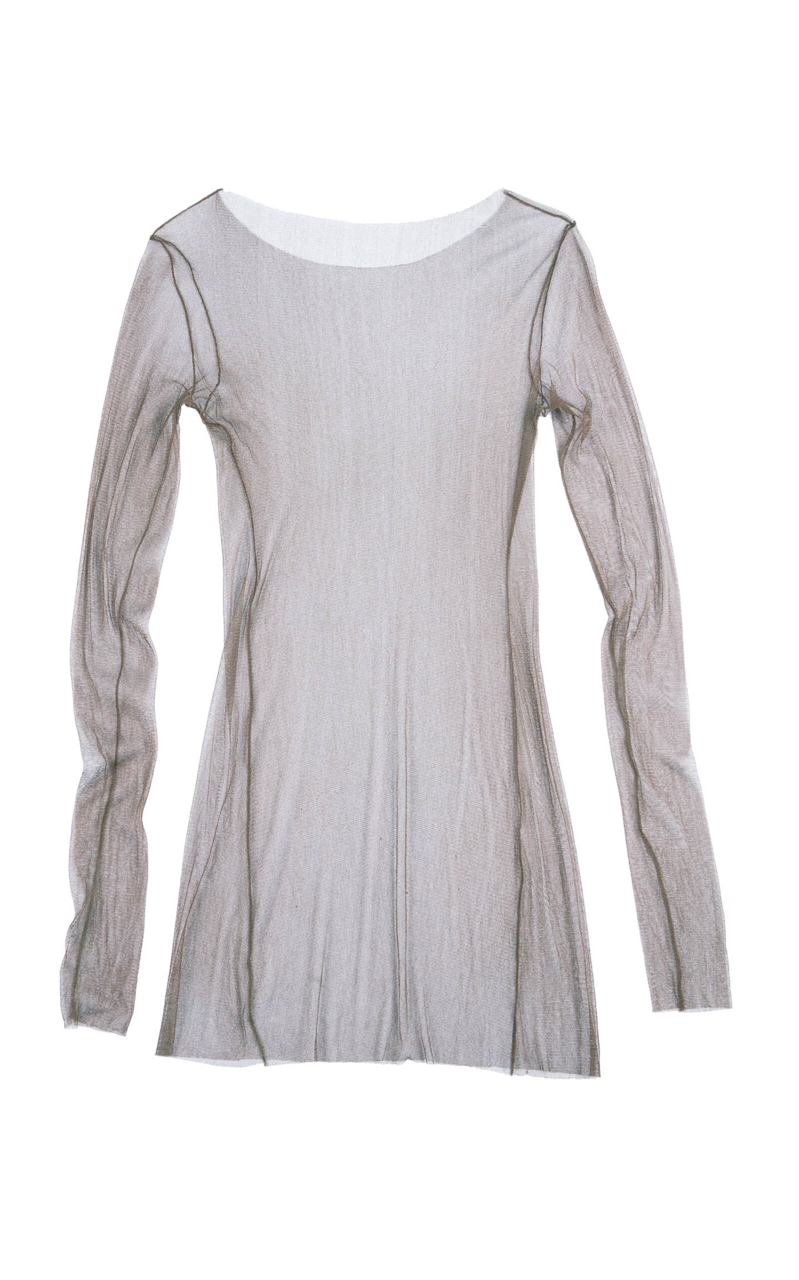 Cortana Silk-blend Sheer Tulle Top In Purple