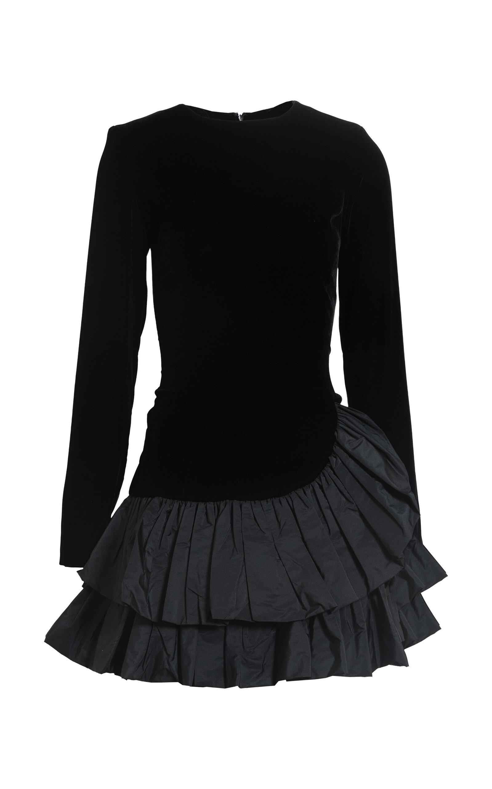 Delphine Zoey Velvet Mini Dress In Black