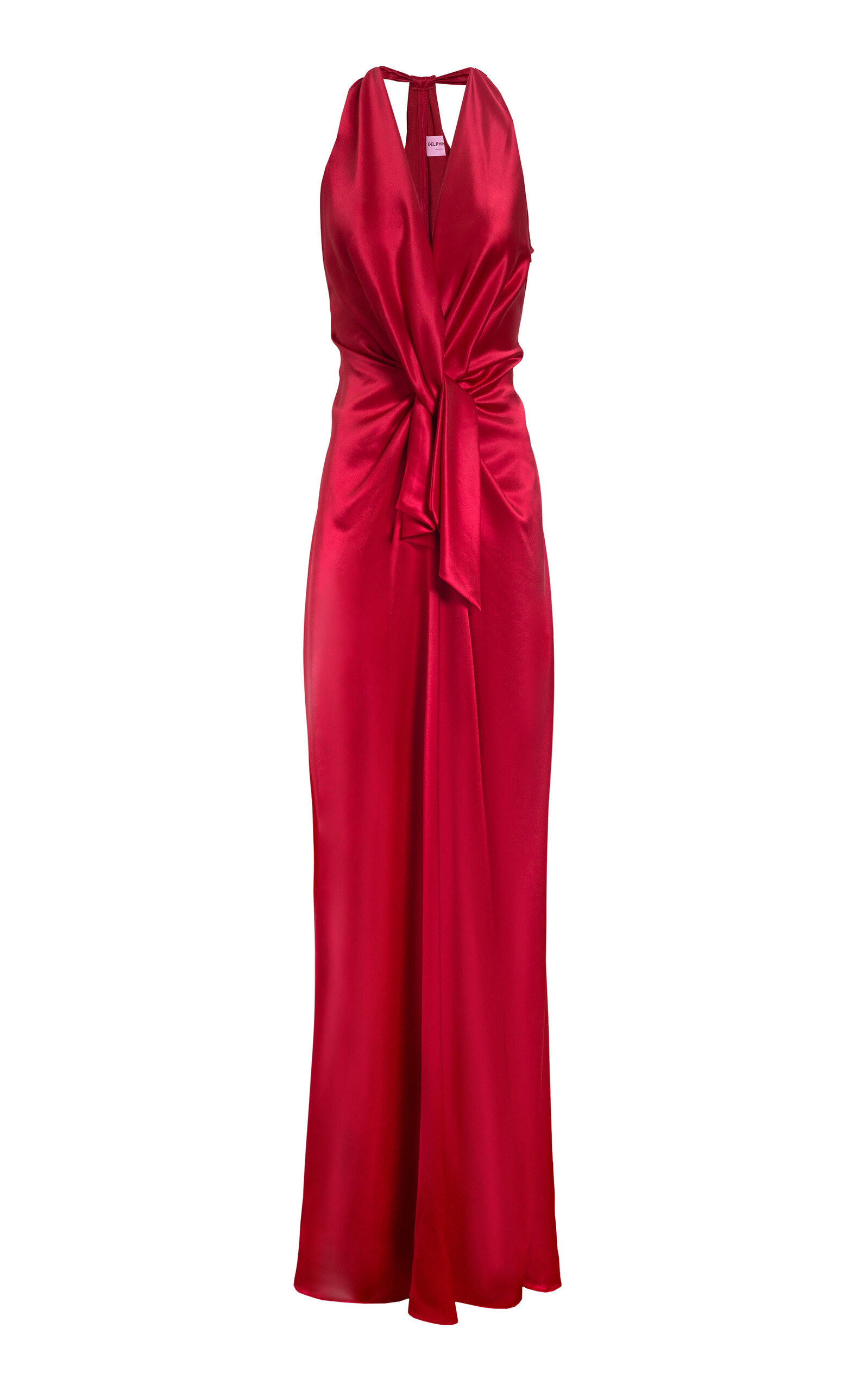 Delphine Ava Silk Gown In Red