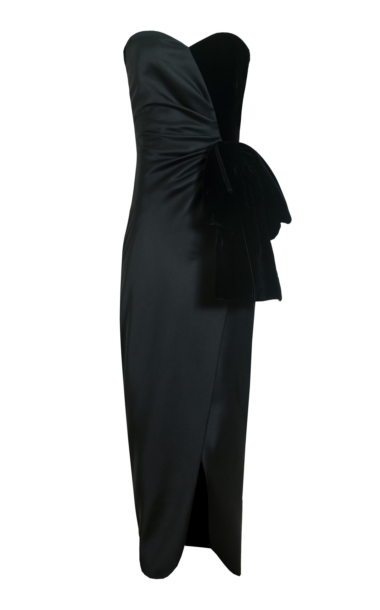 Delphine Lala Velvet Gown In Black