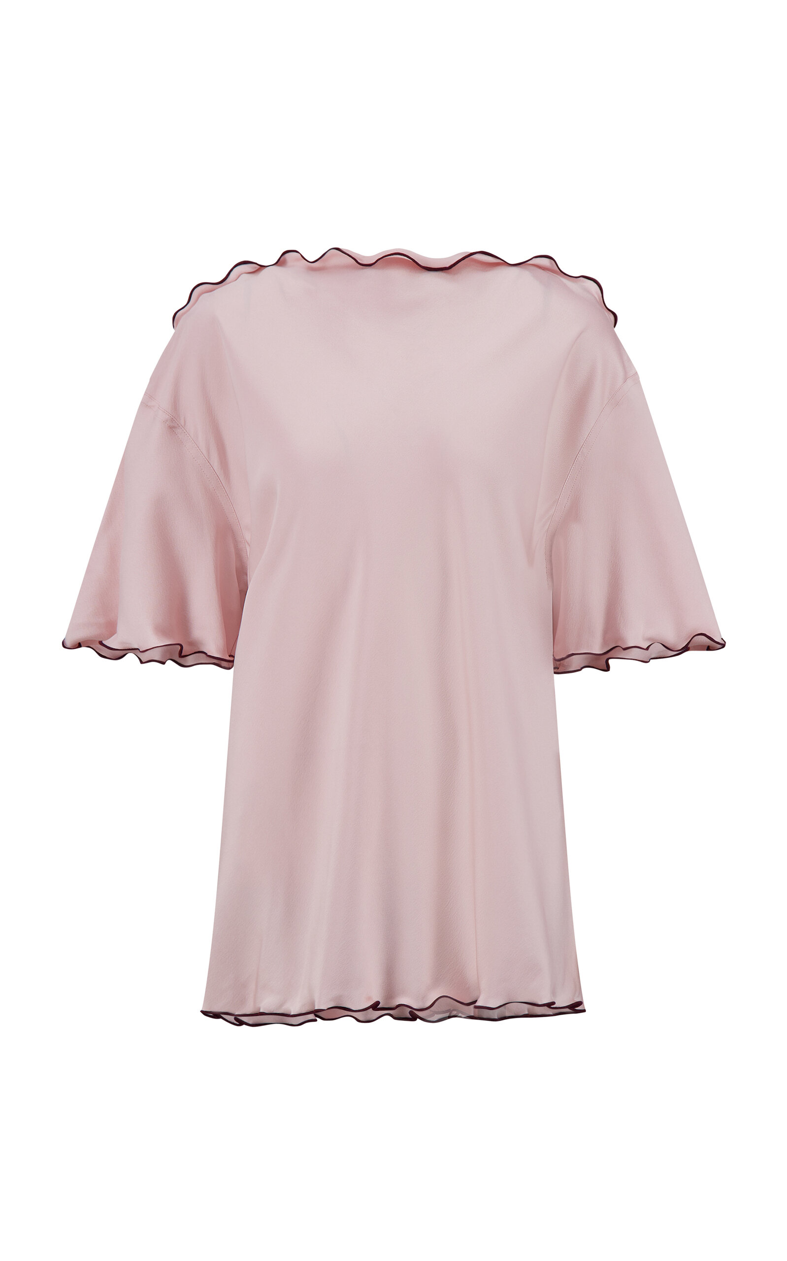 Marina Moscone Cady Scalloped T-shirt In Pink