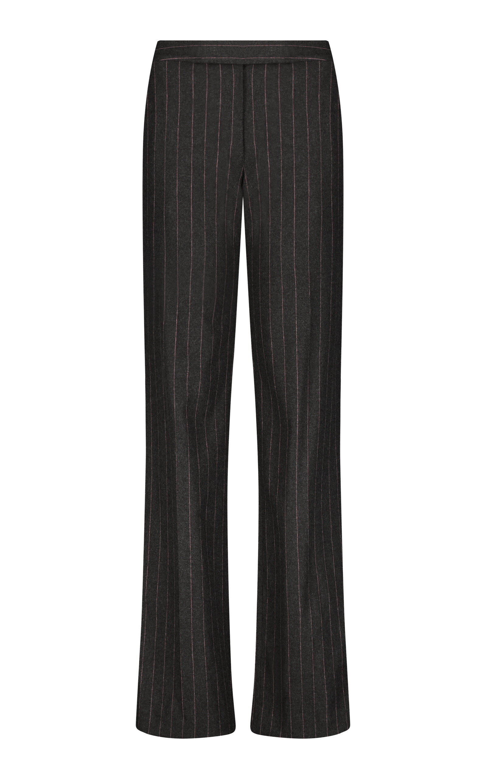 Marina Moscone Wool Pinstripe Tailored Trouser In Black