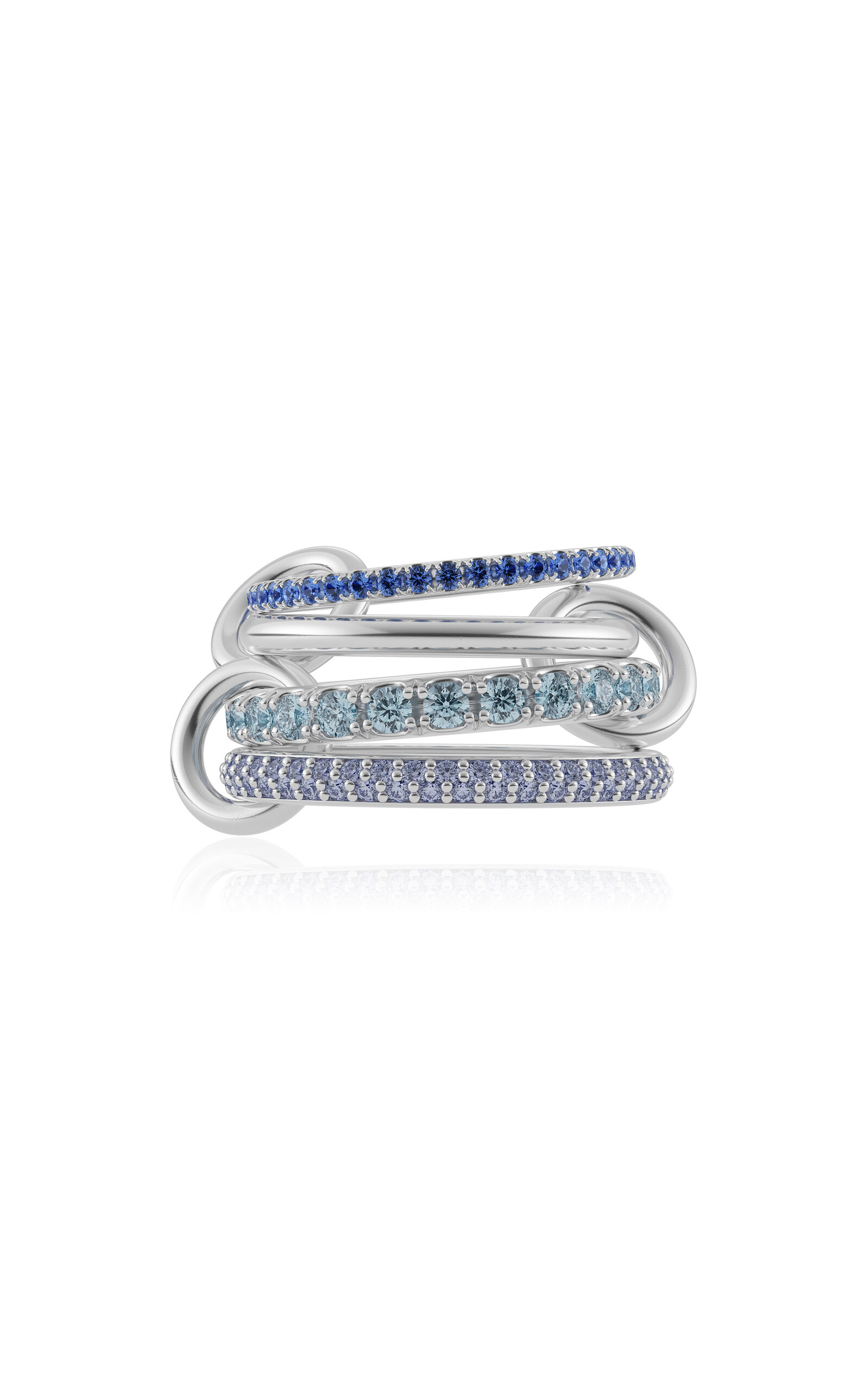 Spinelli Kilcollin Iris Sterling Silver Multi-stone Ring In Blue