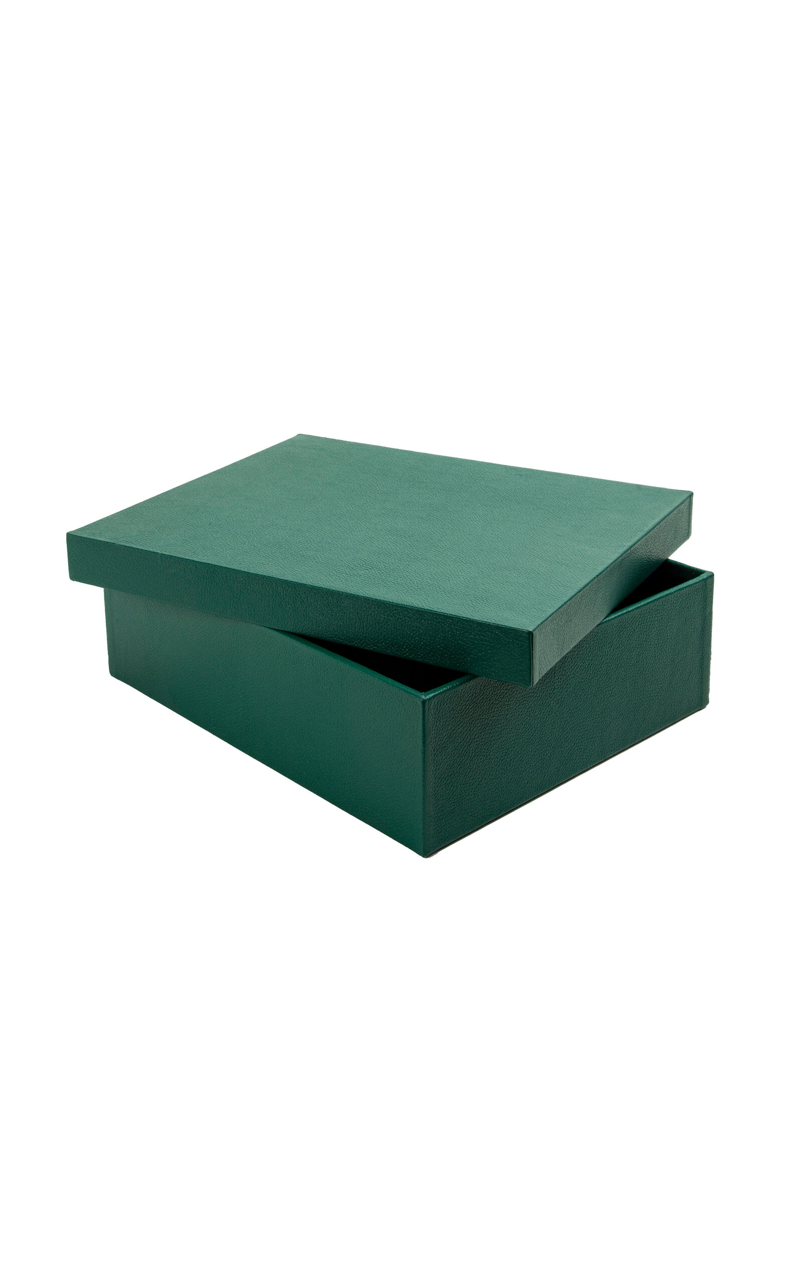 MHSTUDIOS Personalized Angra Box In Mangueira Green Leather - Dark Green