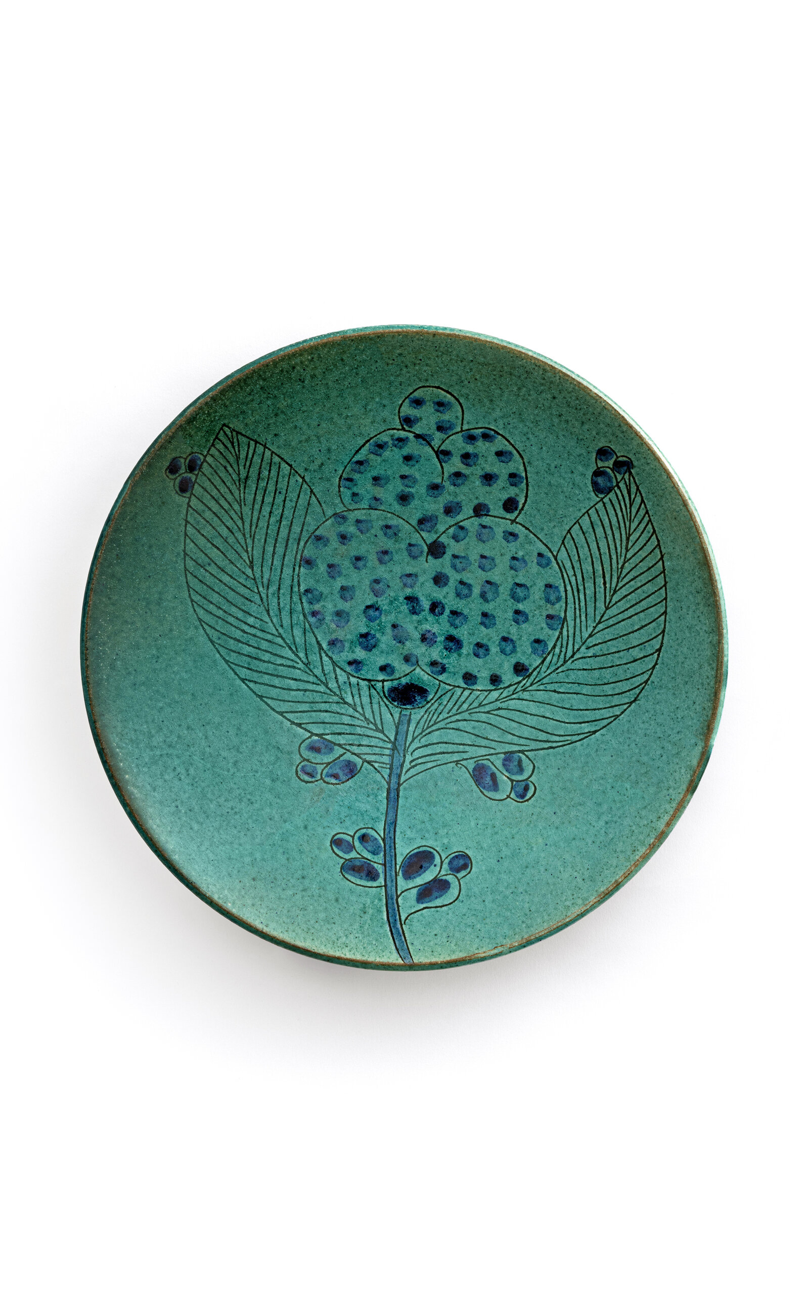 Anūt Cairo Blue Flower; Set Of 2 In Green