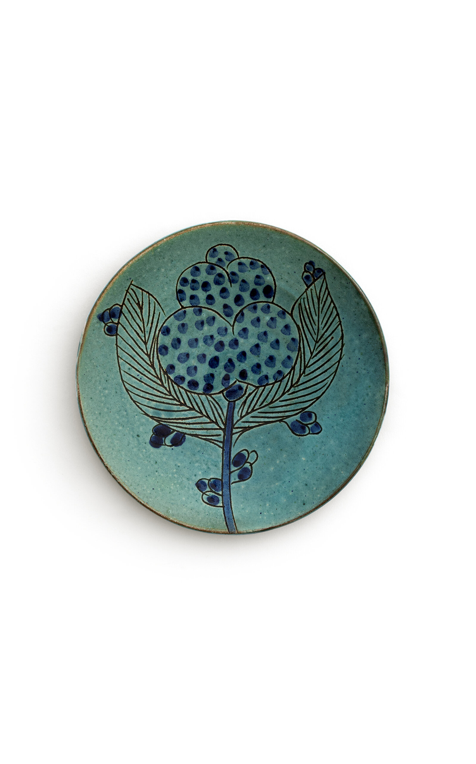 ANŪT Cairo Blue Flower; Set Of 2 - Green