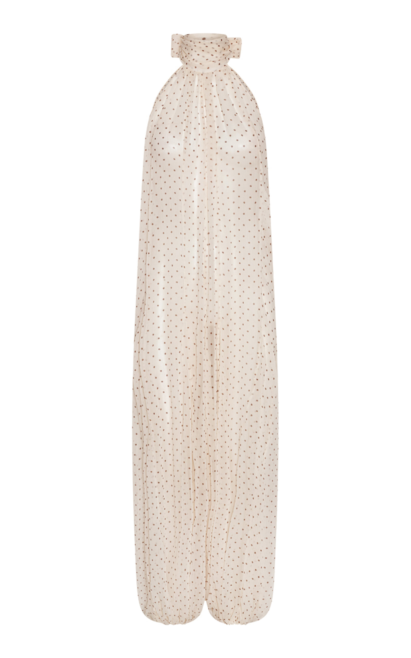 ROTATE Dotted Chiffon Jumpsuit - White