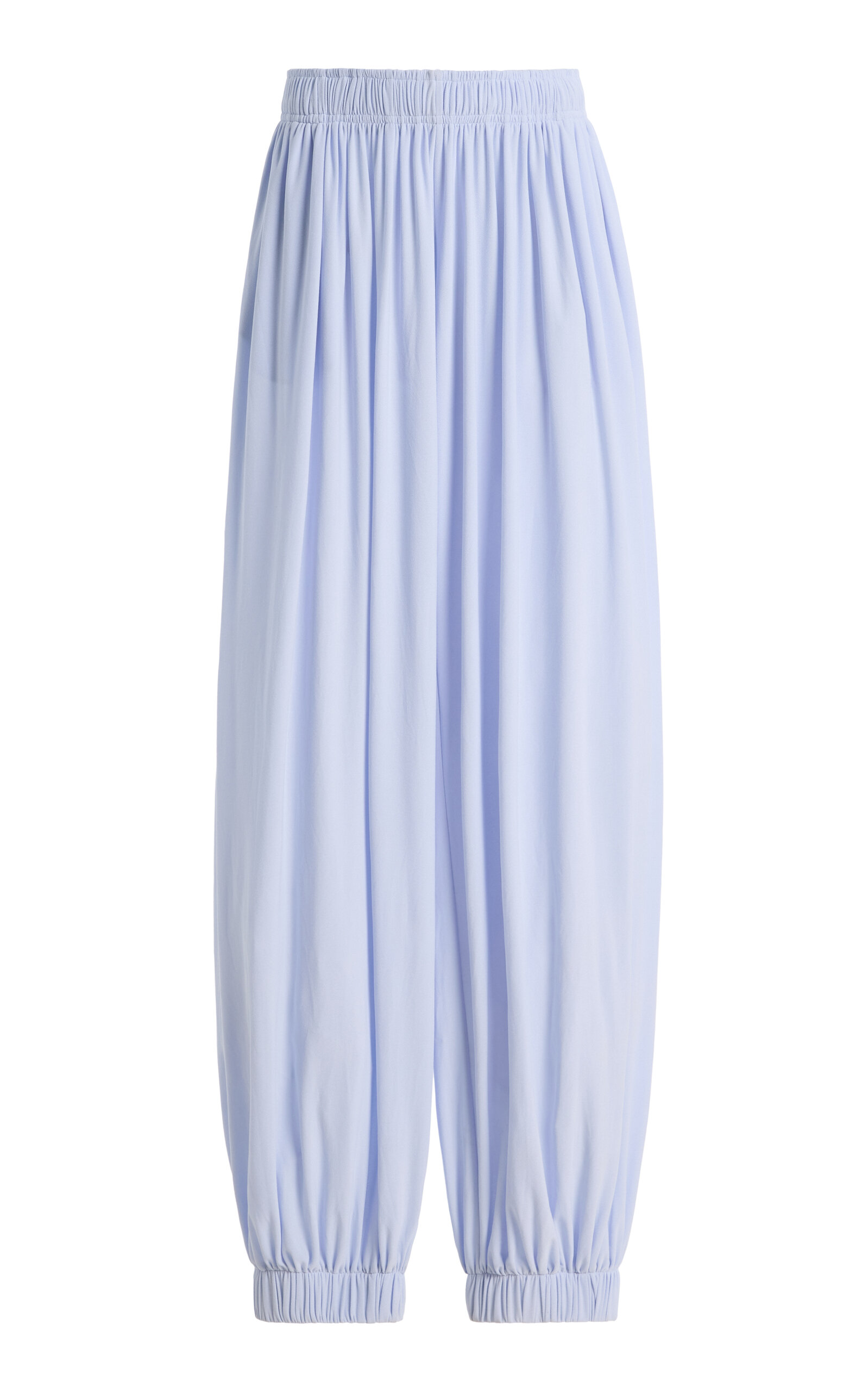 BIRROT Lay1 Gathered Crepe Wide-Leg Pants