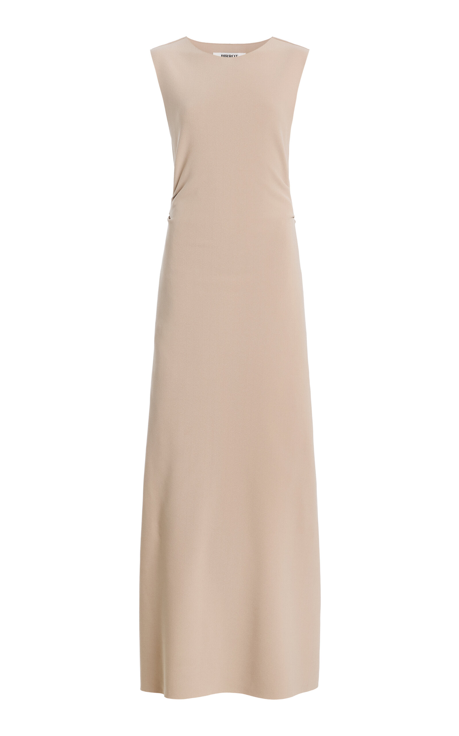 BIRROT Lay2 Draped Crepe Midi Dress