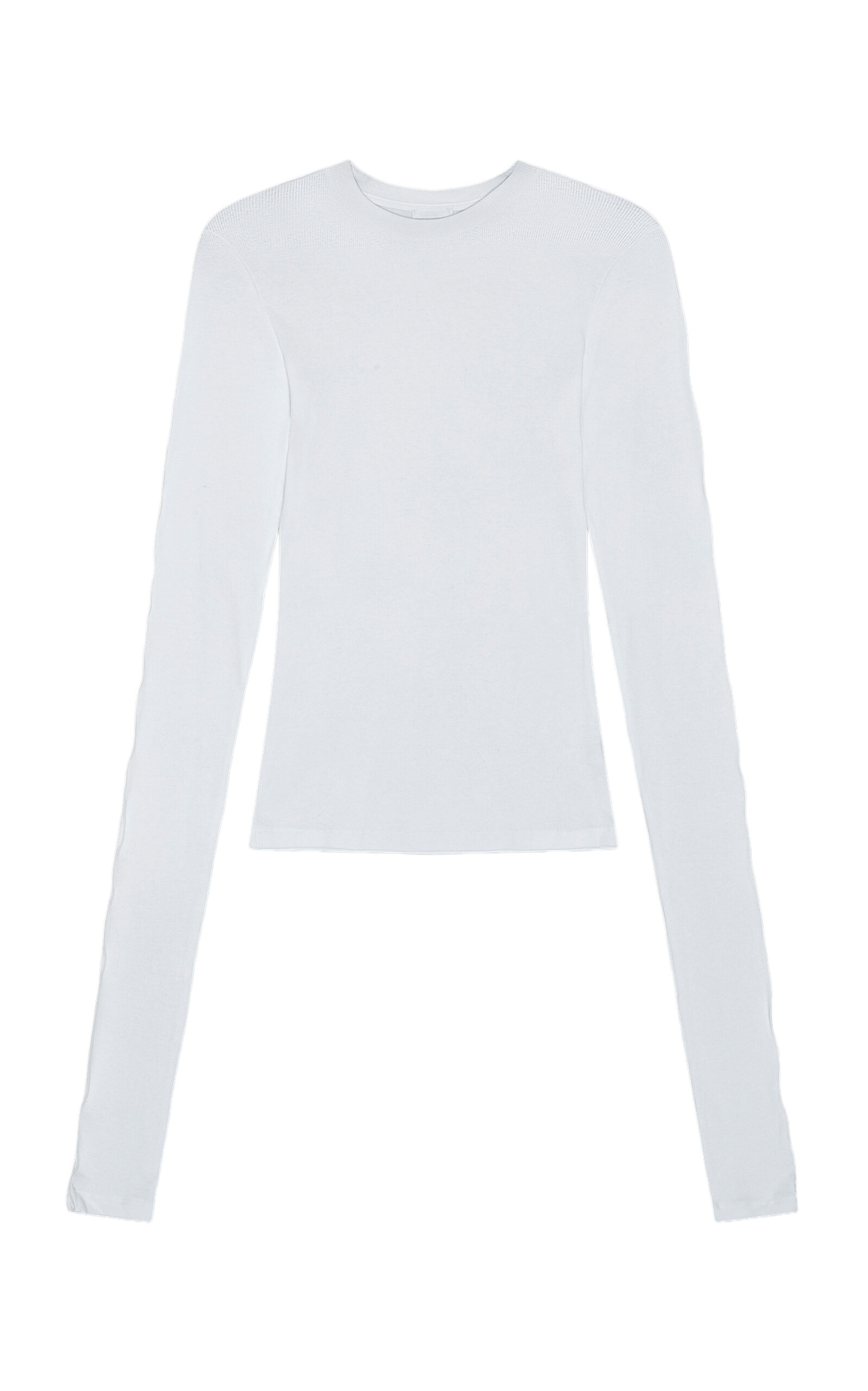 Birrot Line Stretch-cotton Top In White